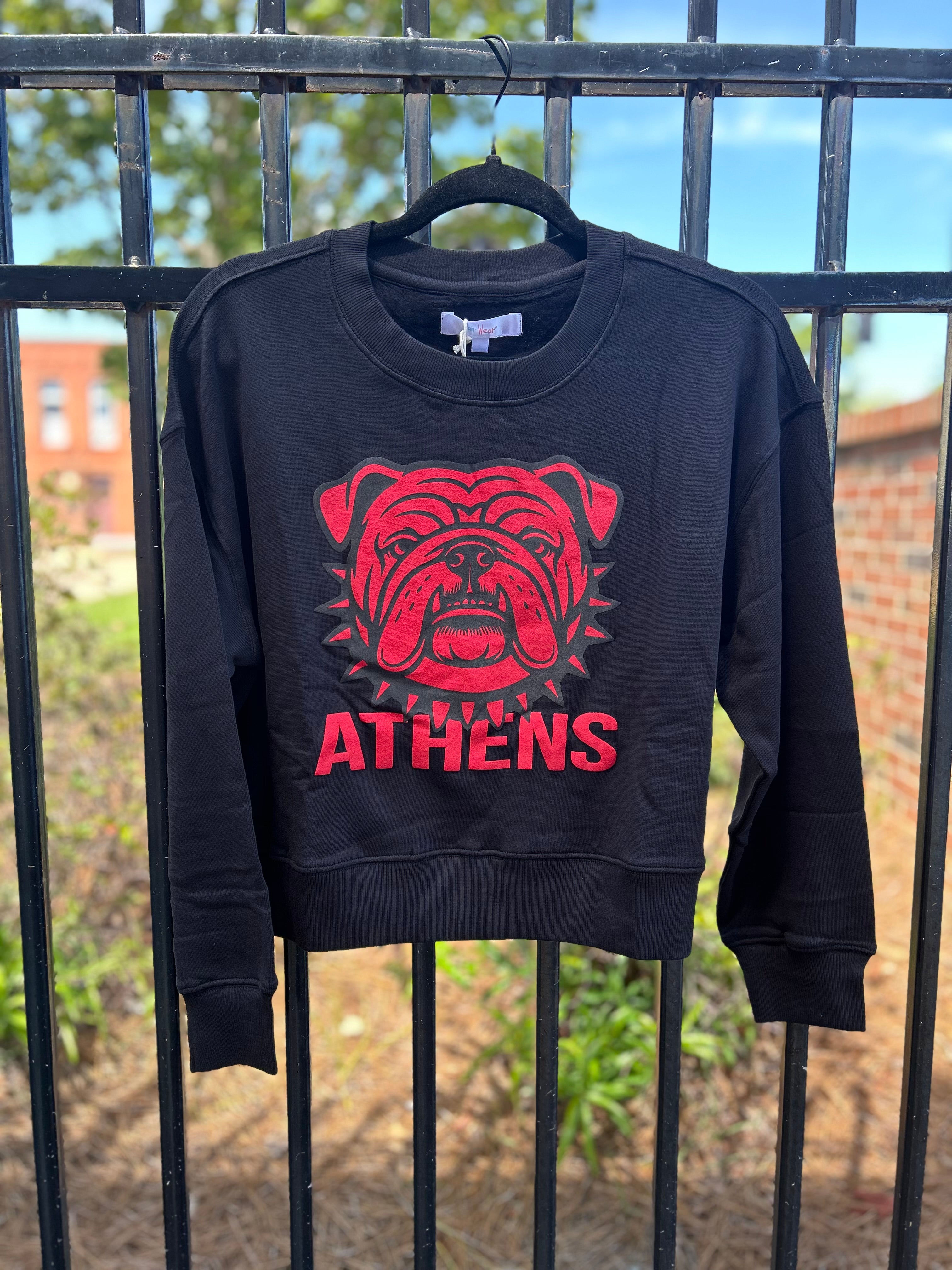 Ga City Crop Sweatshirt - Black