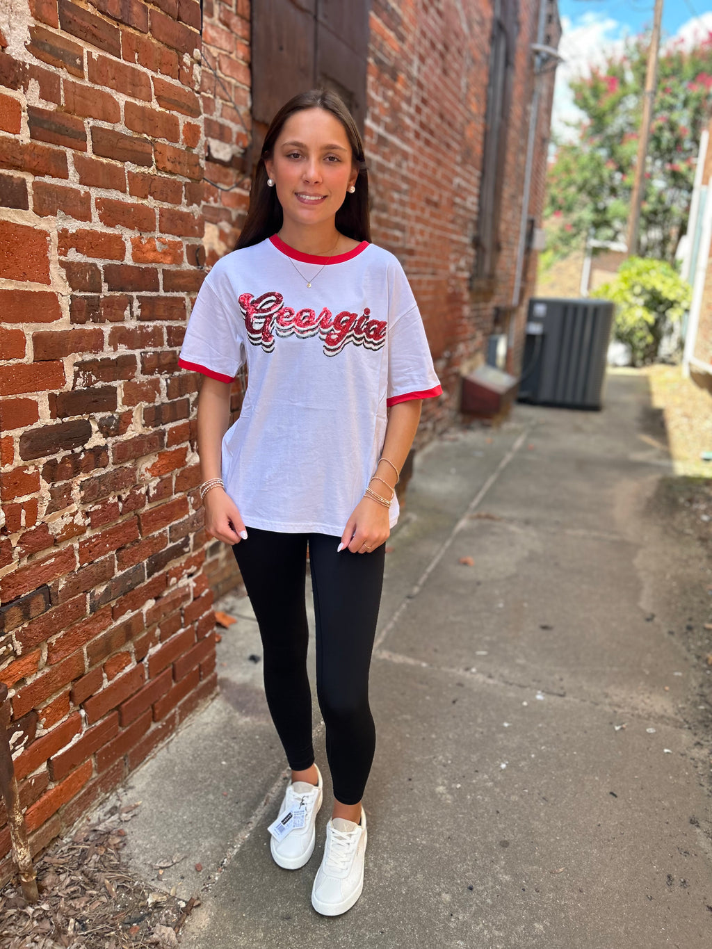 Ga Retro Ringer Tee - White