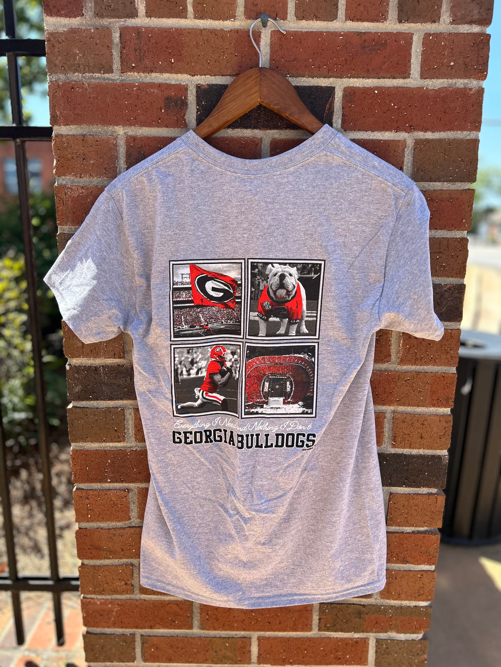 UGA 4 Boxes T-shirt-Sports Grey