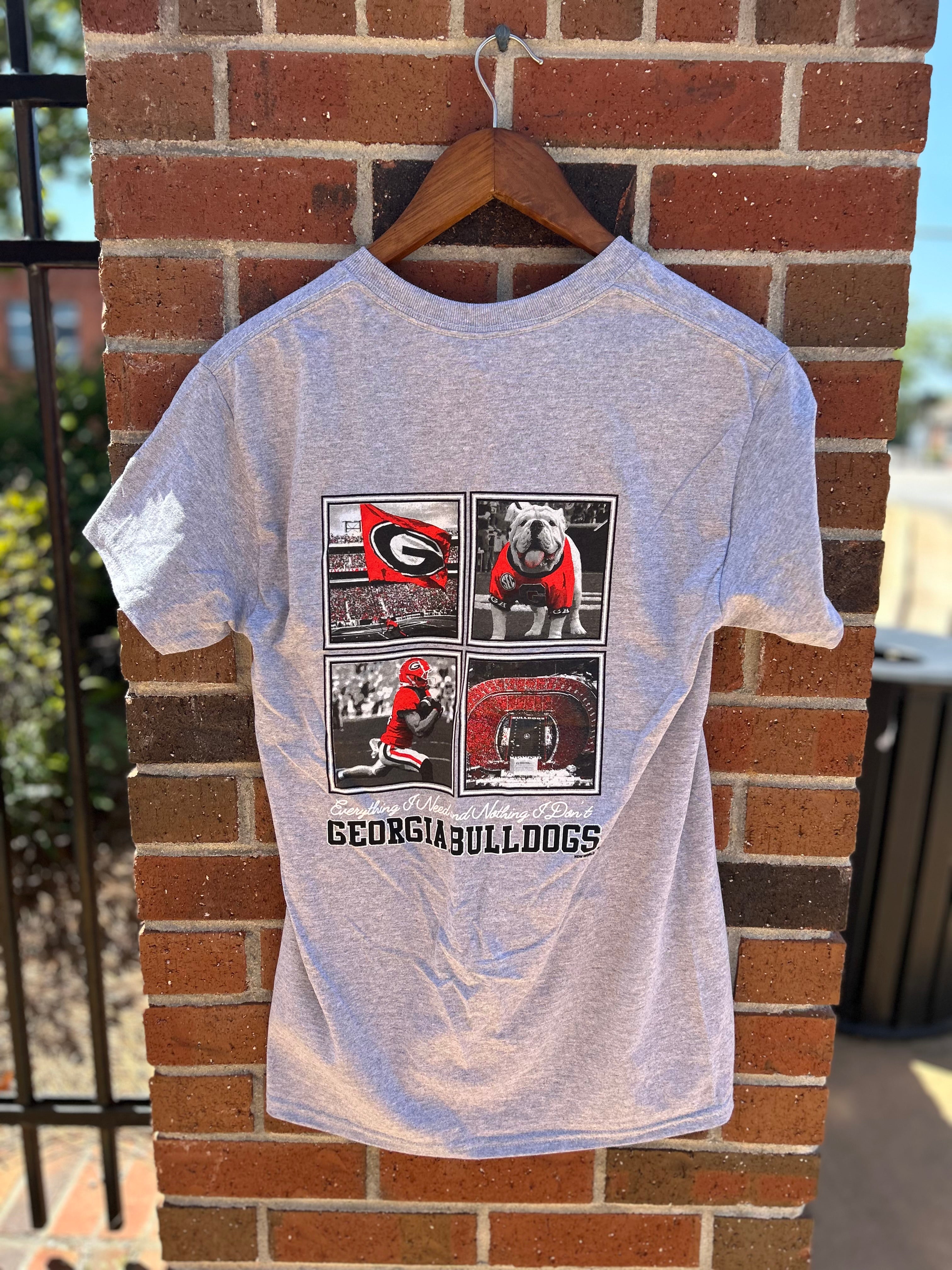 UGA 4 Boxes T-shirt-Sports Grey