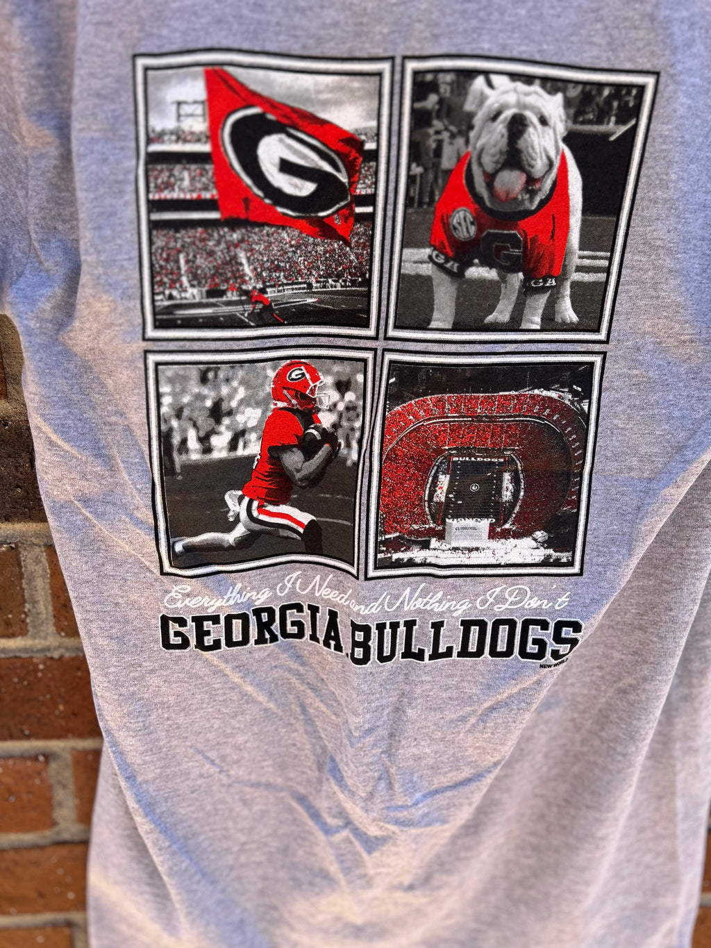 UGA 4 Boxes T-shirt-Sports Grey