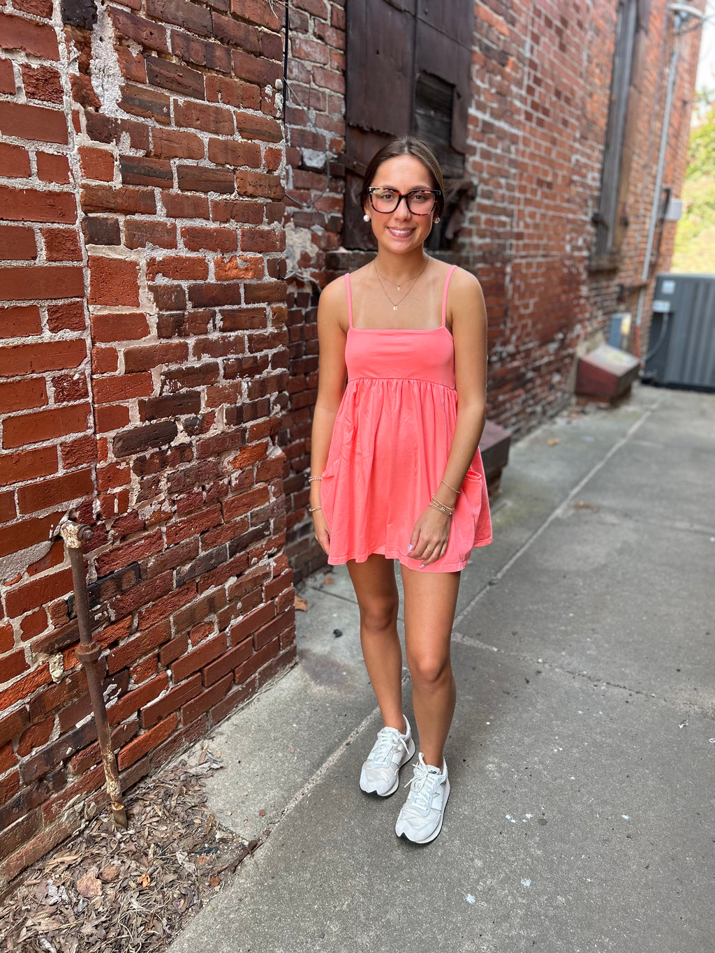 Hot Shot Strappy Romper-Just Peachy