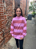 Striped Mockneck Sweatshirt