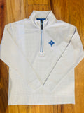 Youth Brentwood 1/4 Zip White/Grey/Blue