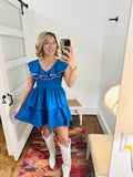 Blue Flounce Dress