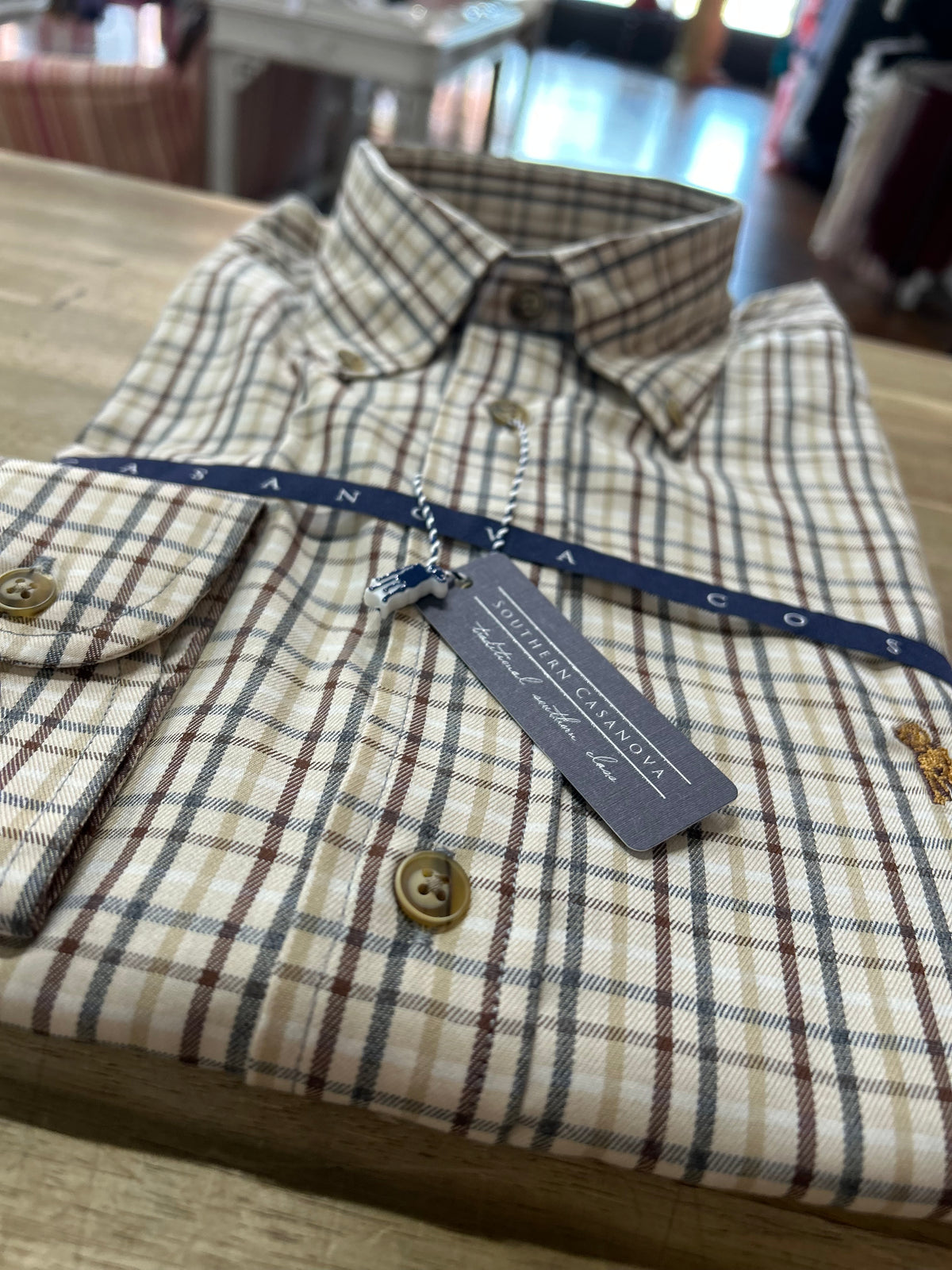 Broken Antler Check Button Down