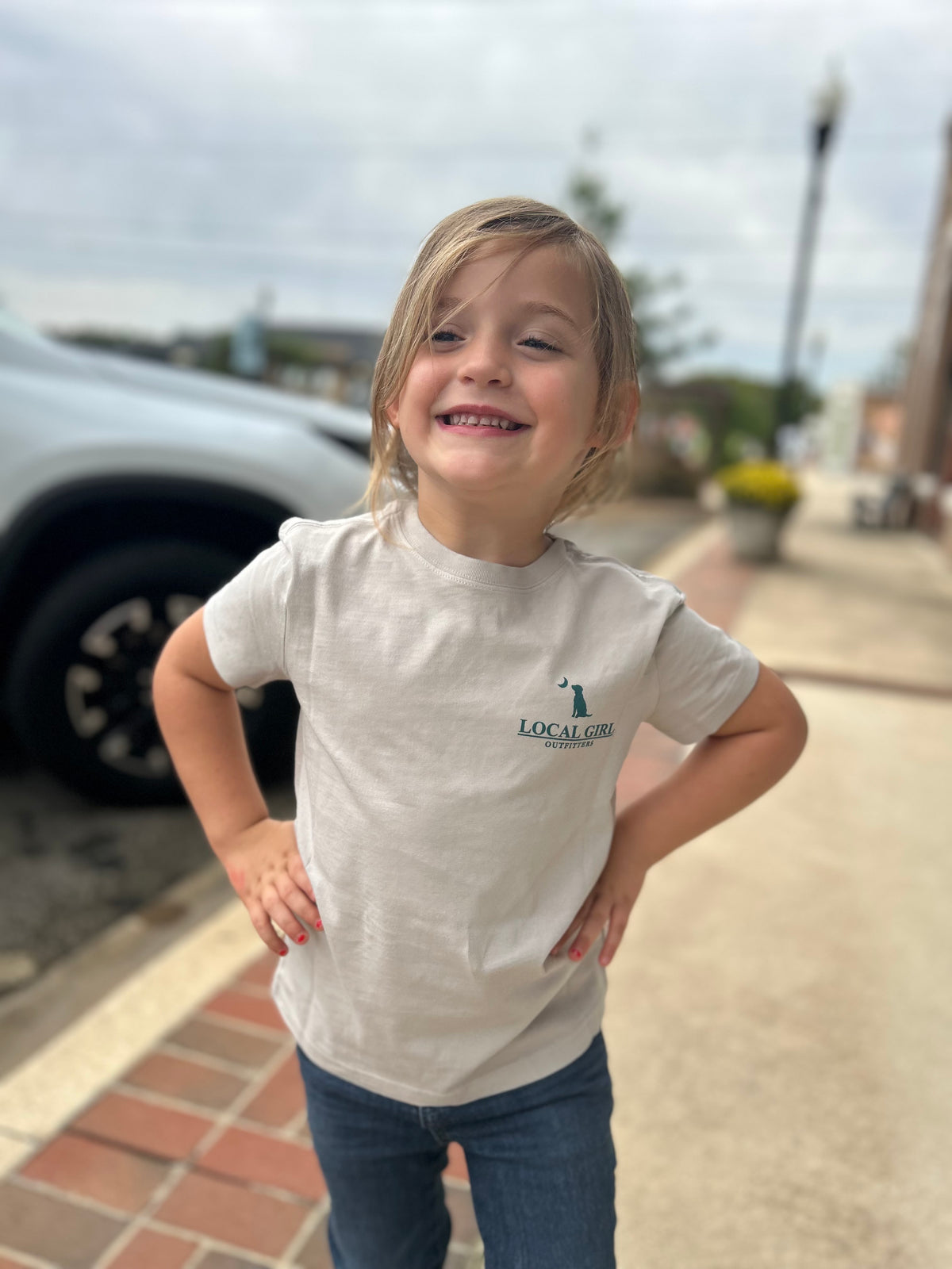 Youth LG Giddy Up Tee - Silver