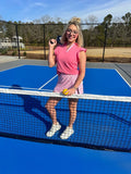 W Amber Print Active Skort Island Pink