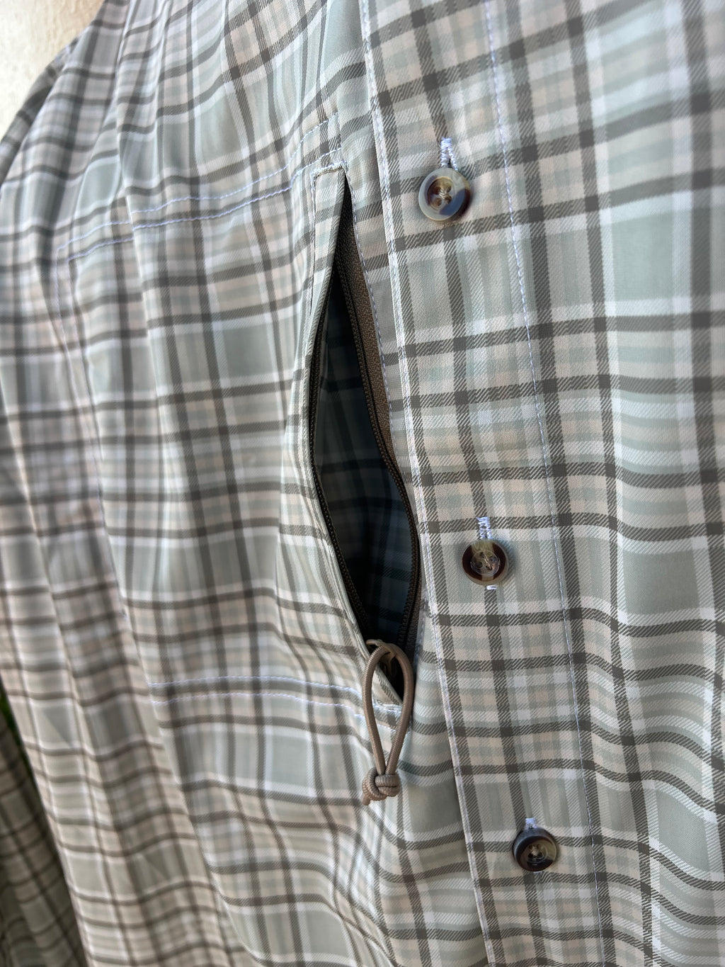 vented sportsman shirt woodland mist plaid