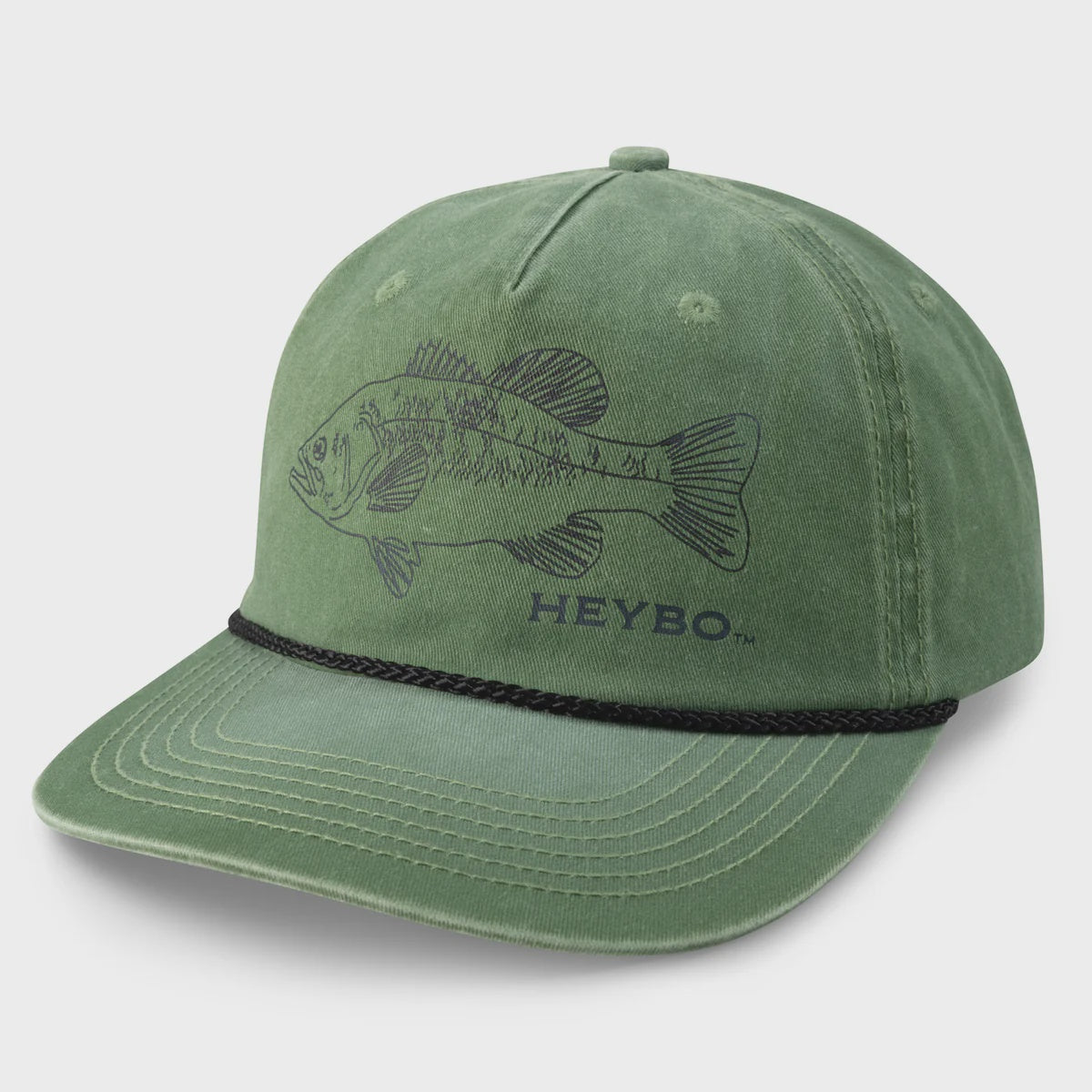 Crappie Rope Hat-Bay Green