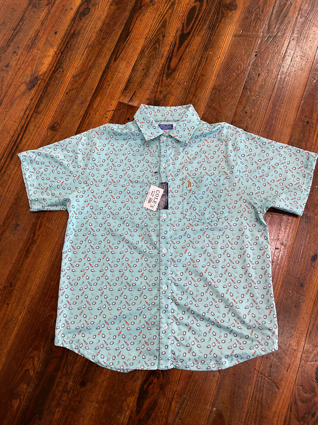 Polo Button Down Oyster Bar Print