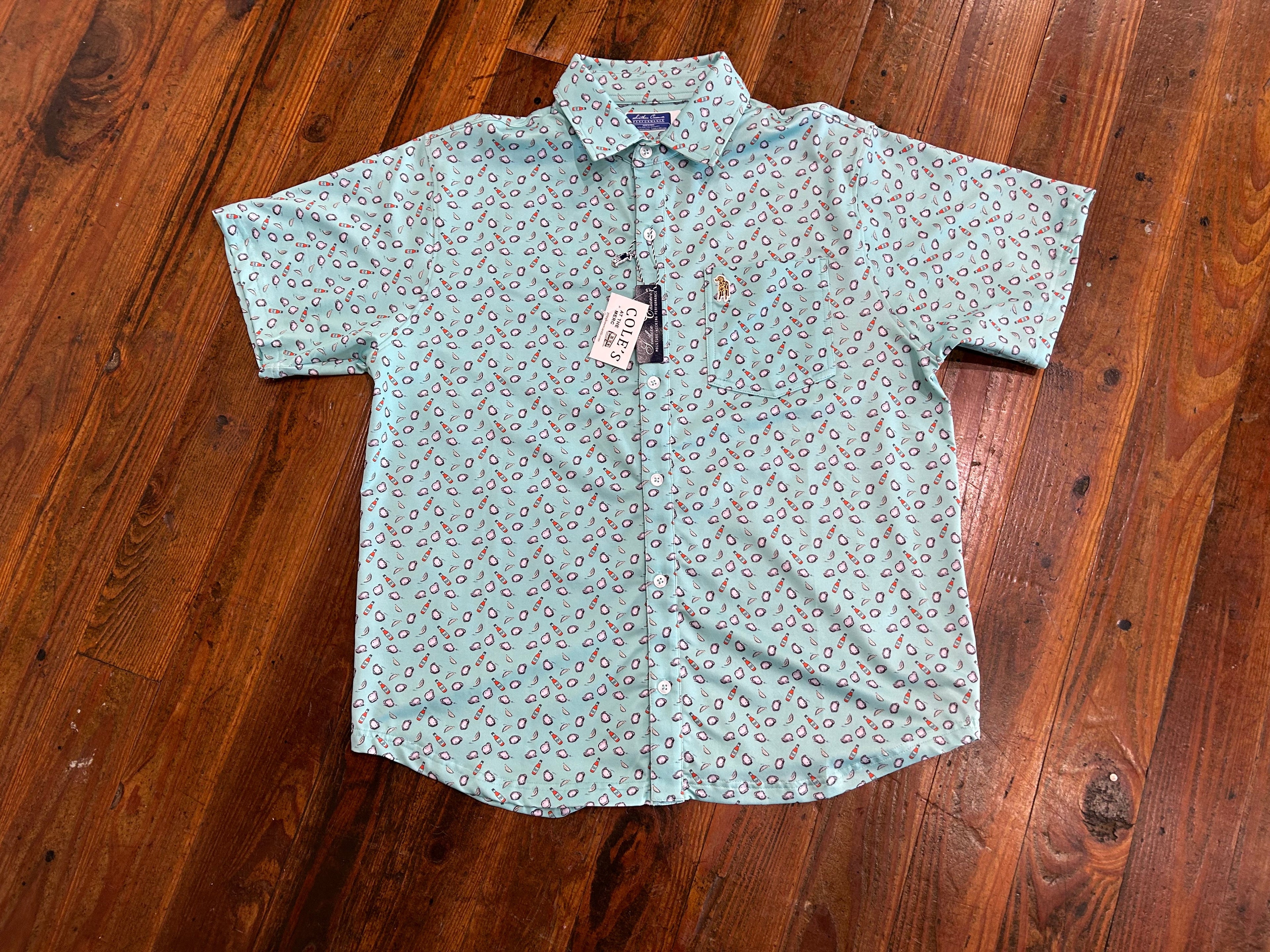 Polo Button Down Oyster Bar Print