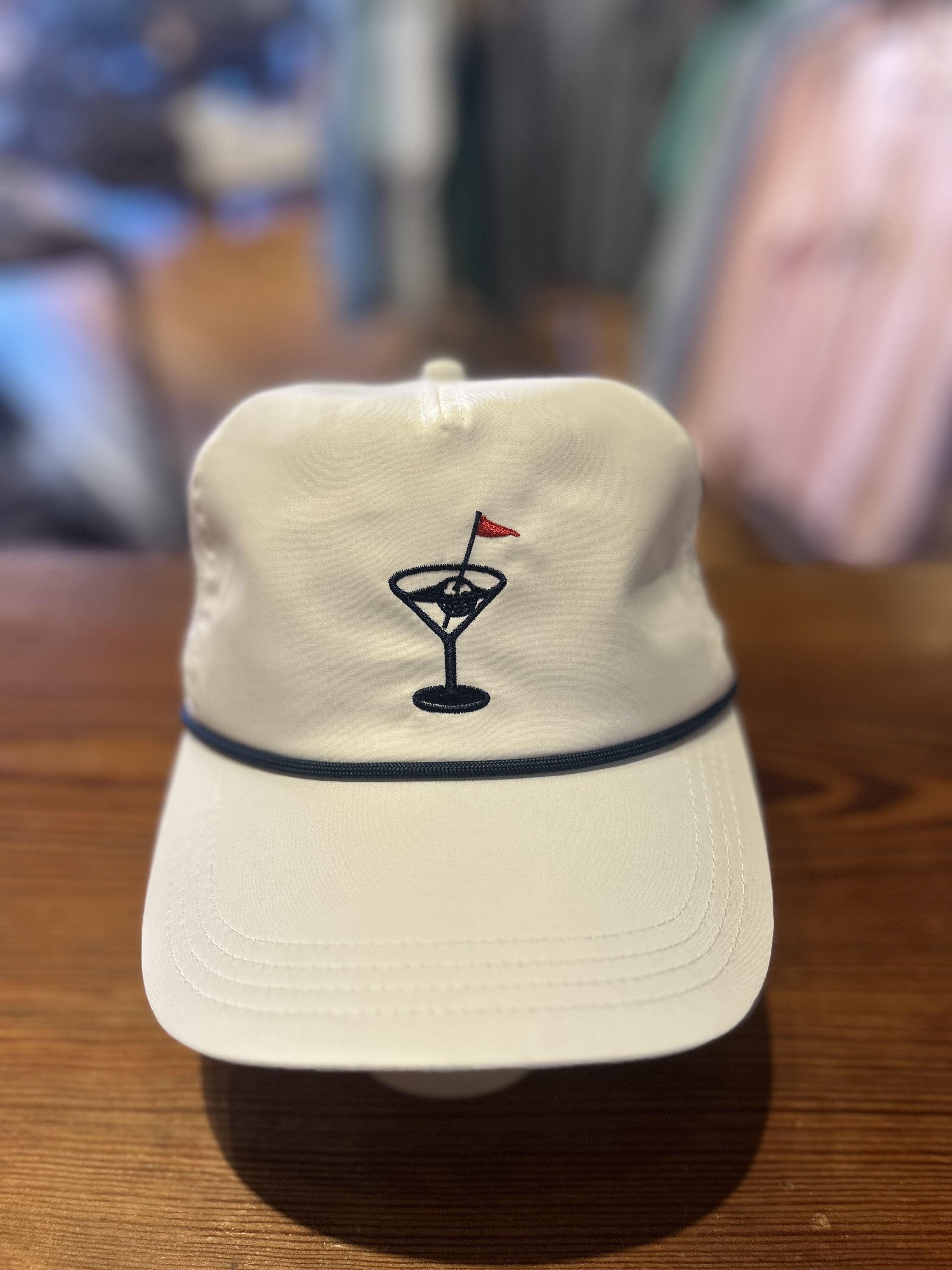 In the drink hat white