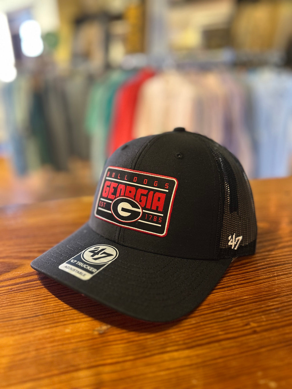 Georgia Bulldogs Black Hardline Trucker Hat