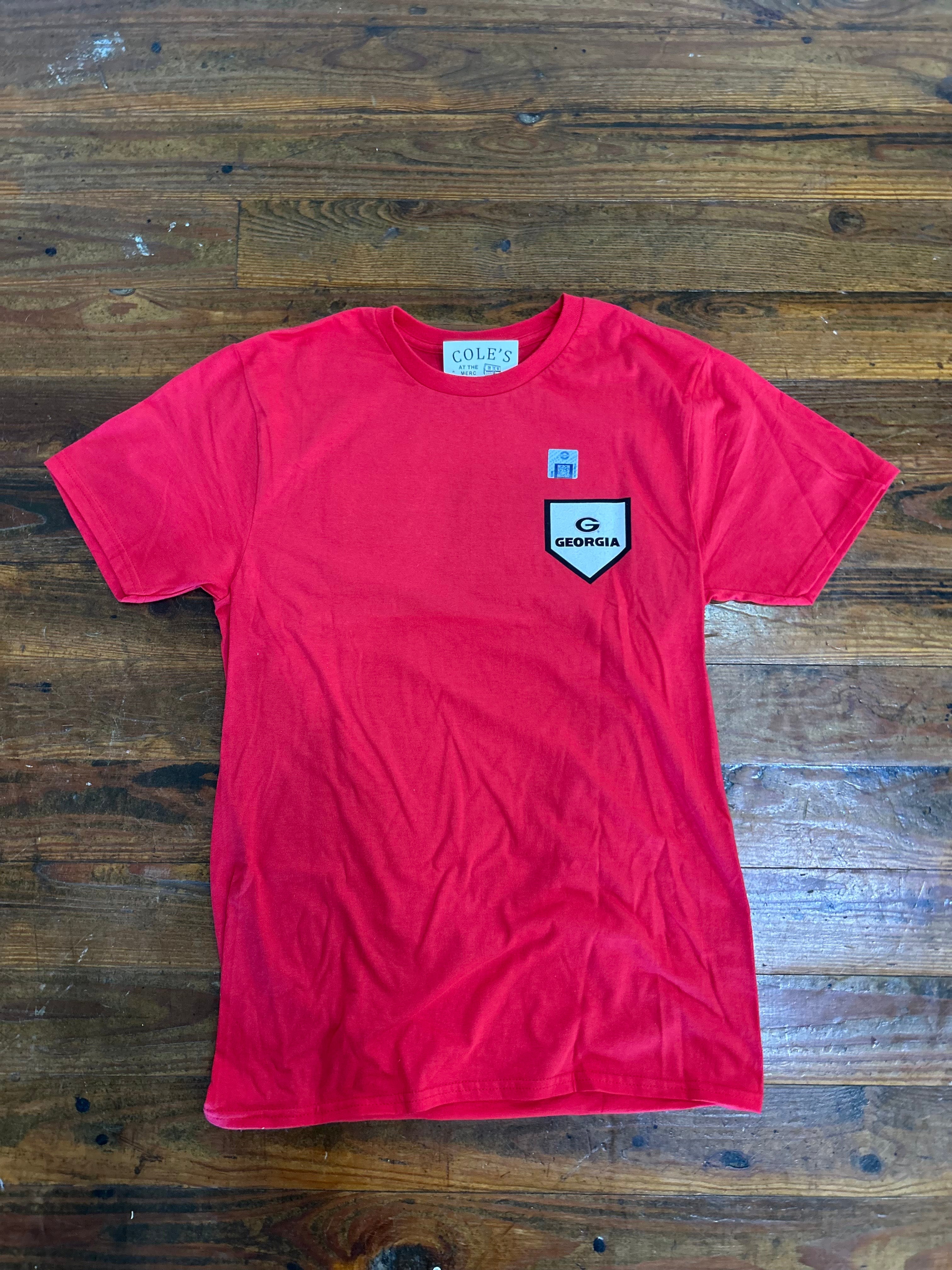 UGA ss tee base blg box athletic red