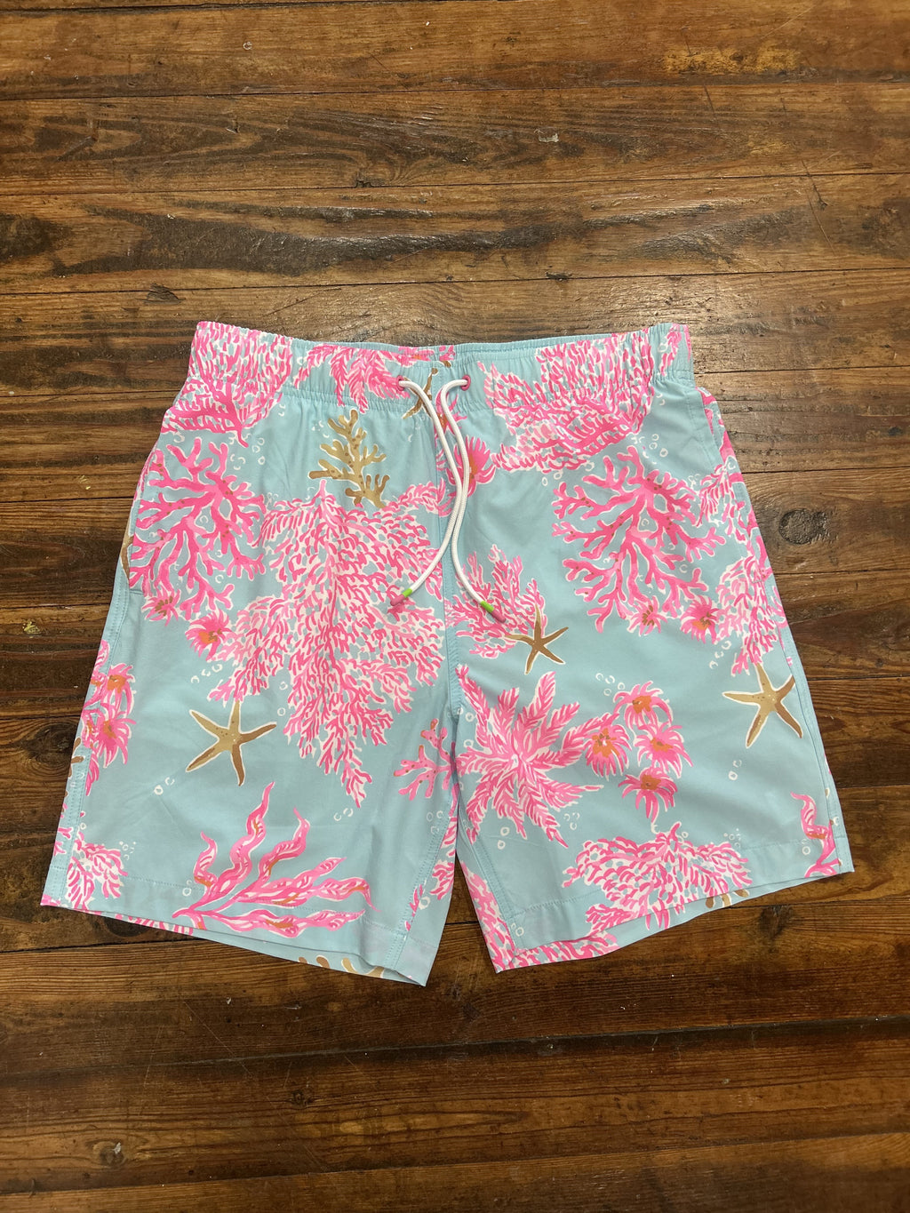 Mens Stuff Del Lango Swim Trunks Royal Coral