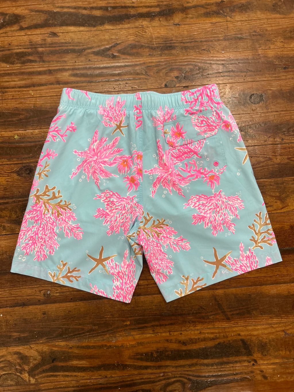 Mens Stuff Del Lango Swim Trunks Royal Coral