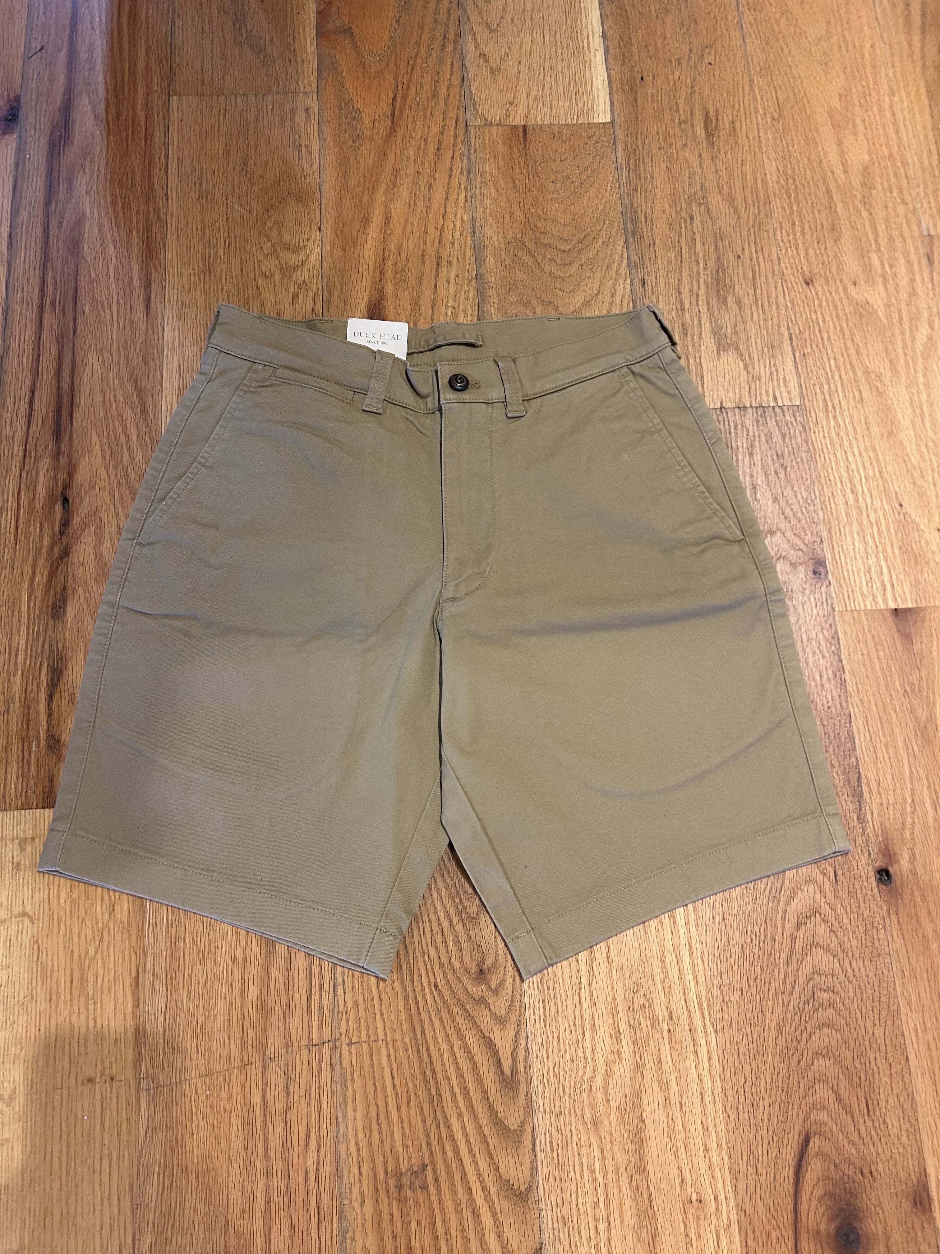 9” Gold School Chino Short Dark Khaki