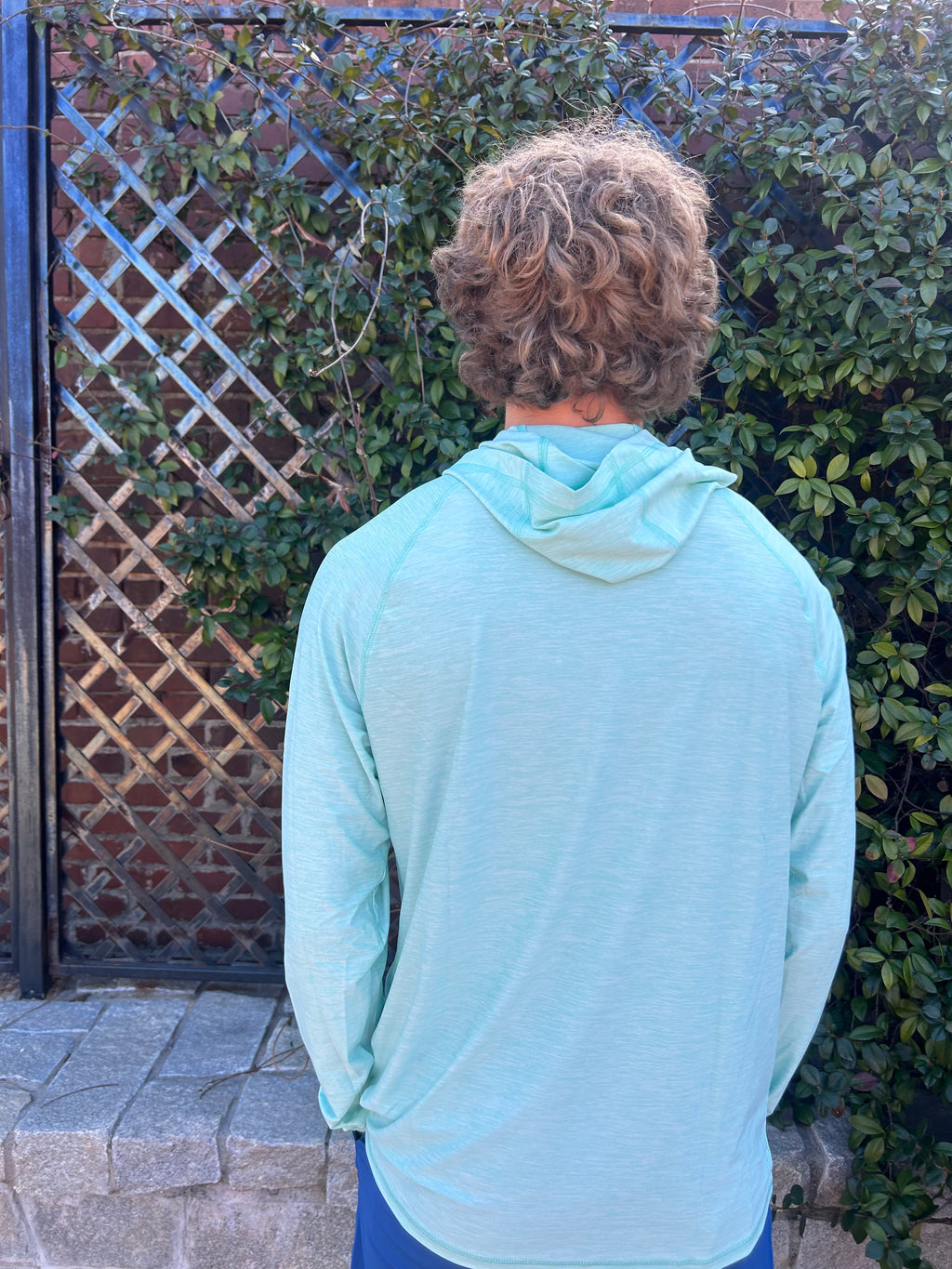 M LS Coastal Breeze Perf Hoodie Gulf Shore