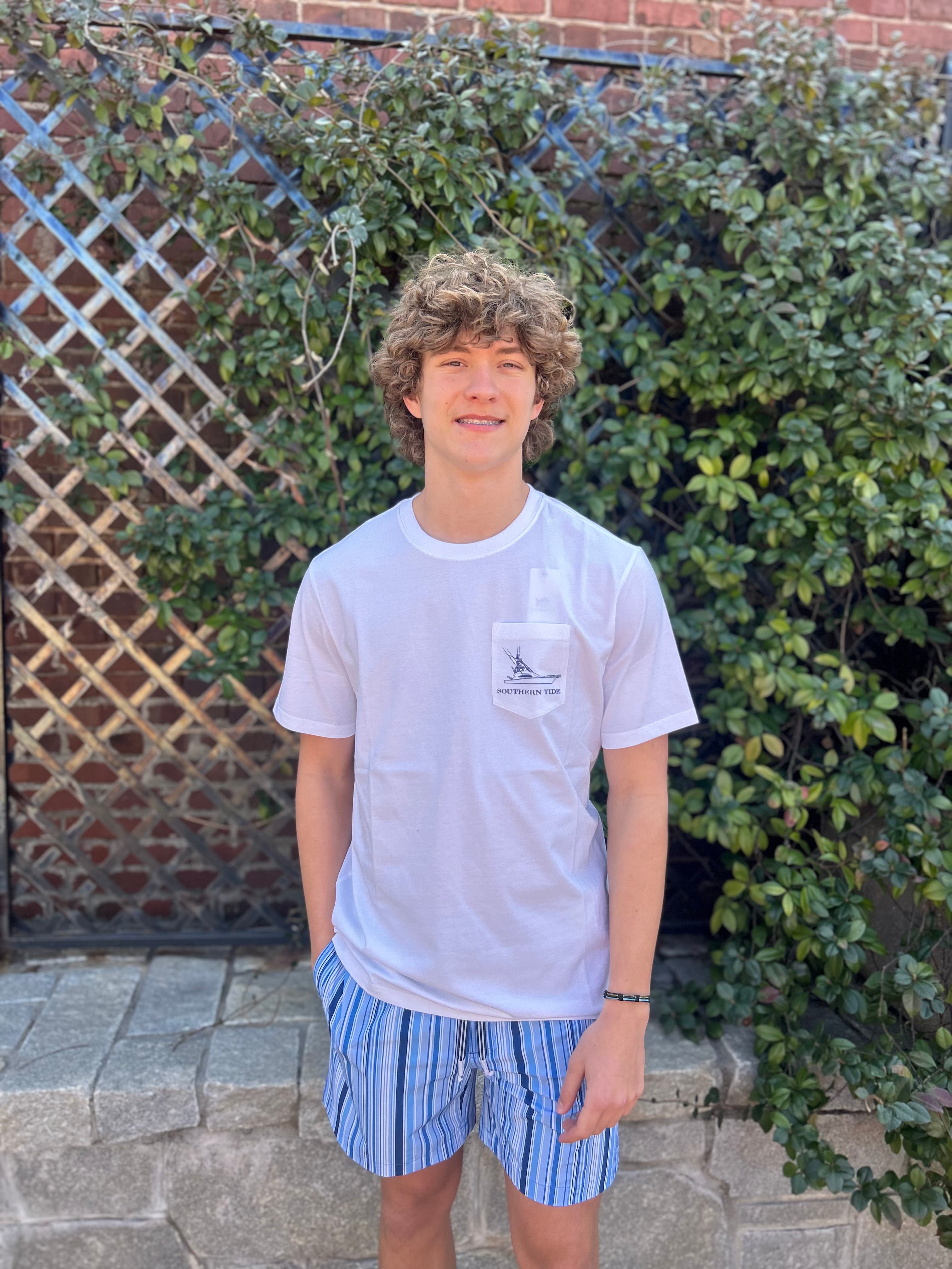 M SS Fishing Boat T-Shirt Classic White