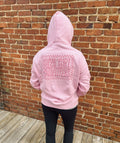 LG Hoodie Checkered Charm Baby Pink