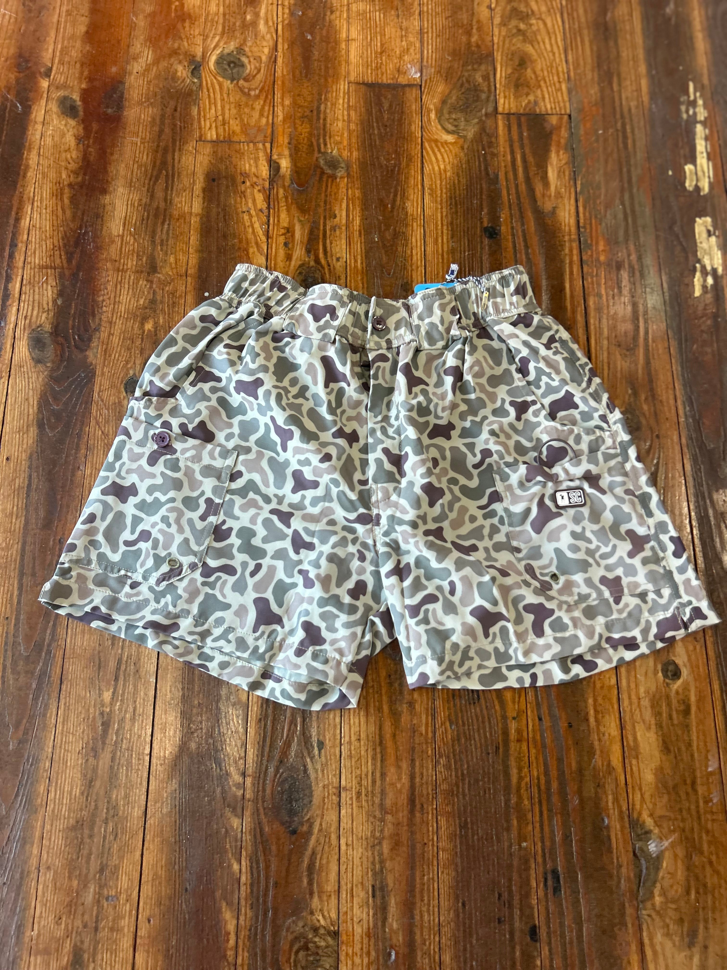Retro Land Camo Fishing Shorts