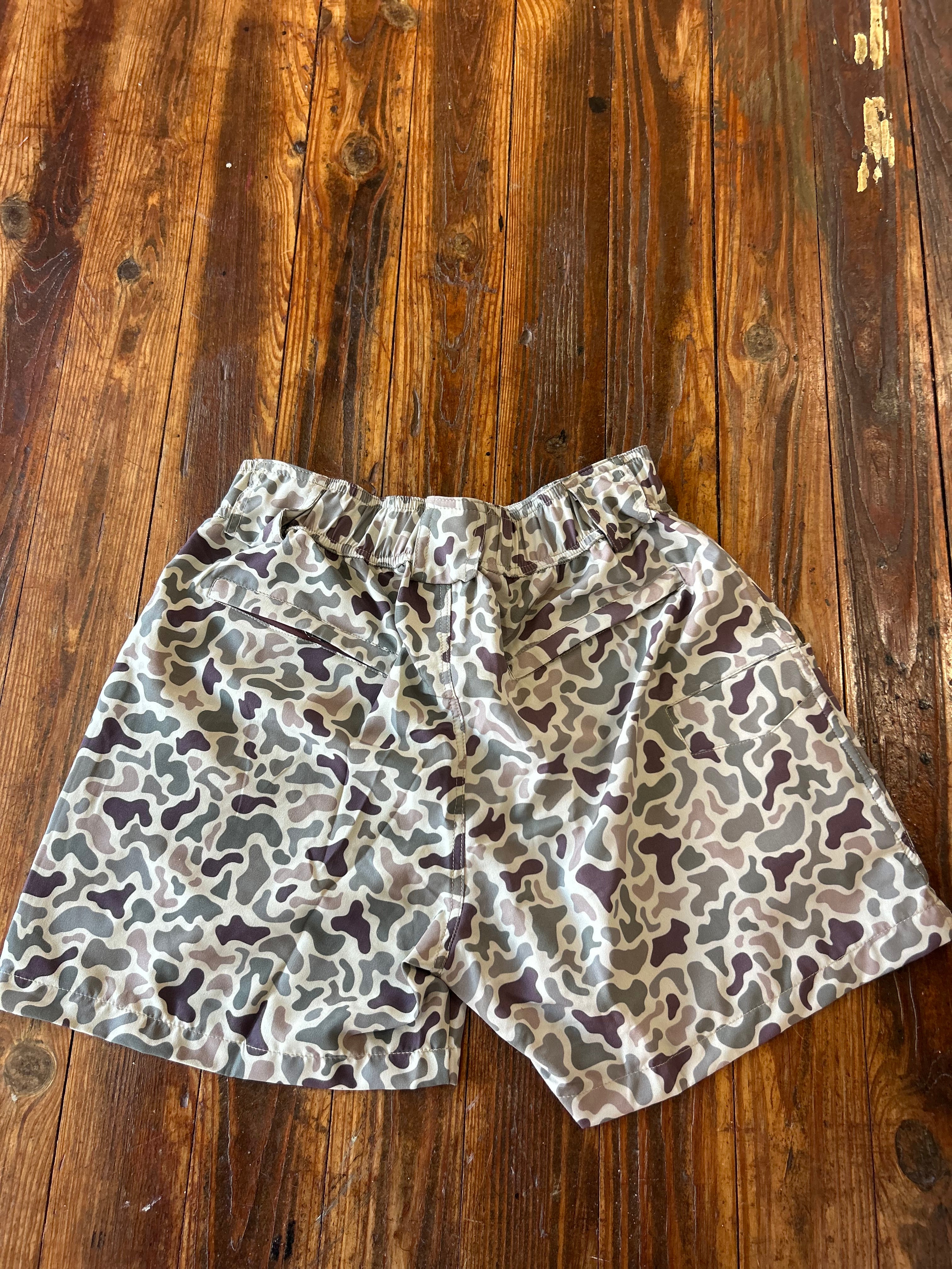 Retro Land Camo Fishing Shorts