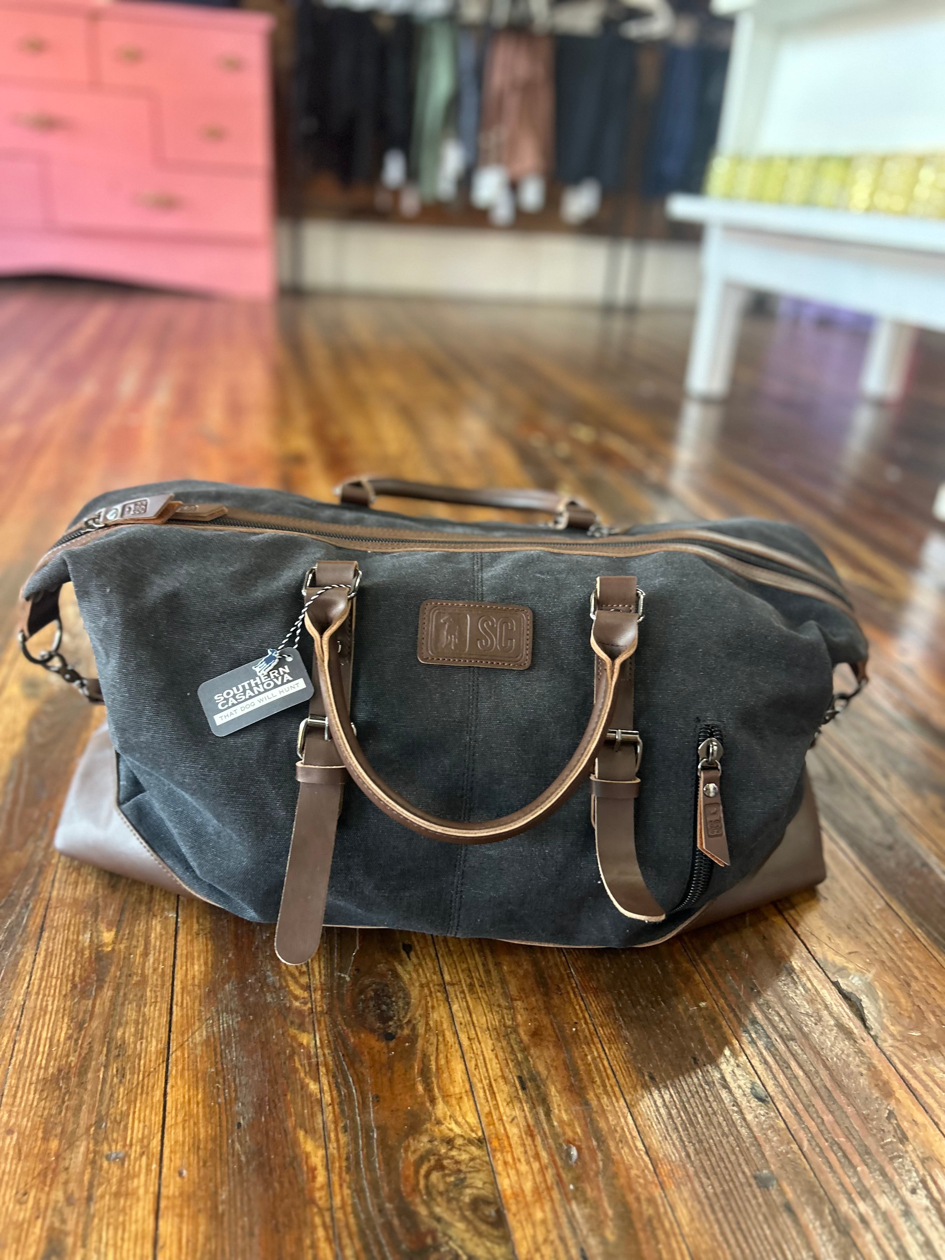 Black Powder Waxed Canvas Bag