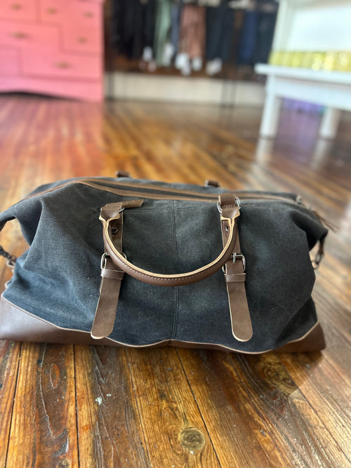 Black Powder Waxed Canvas Bag