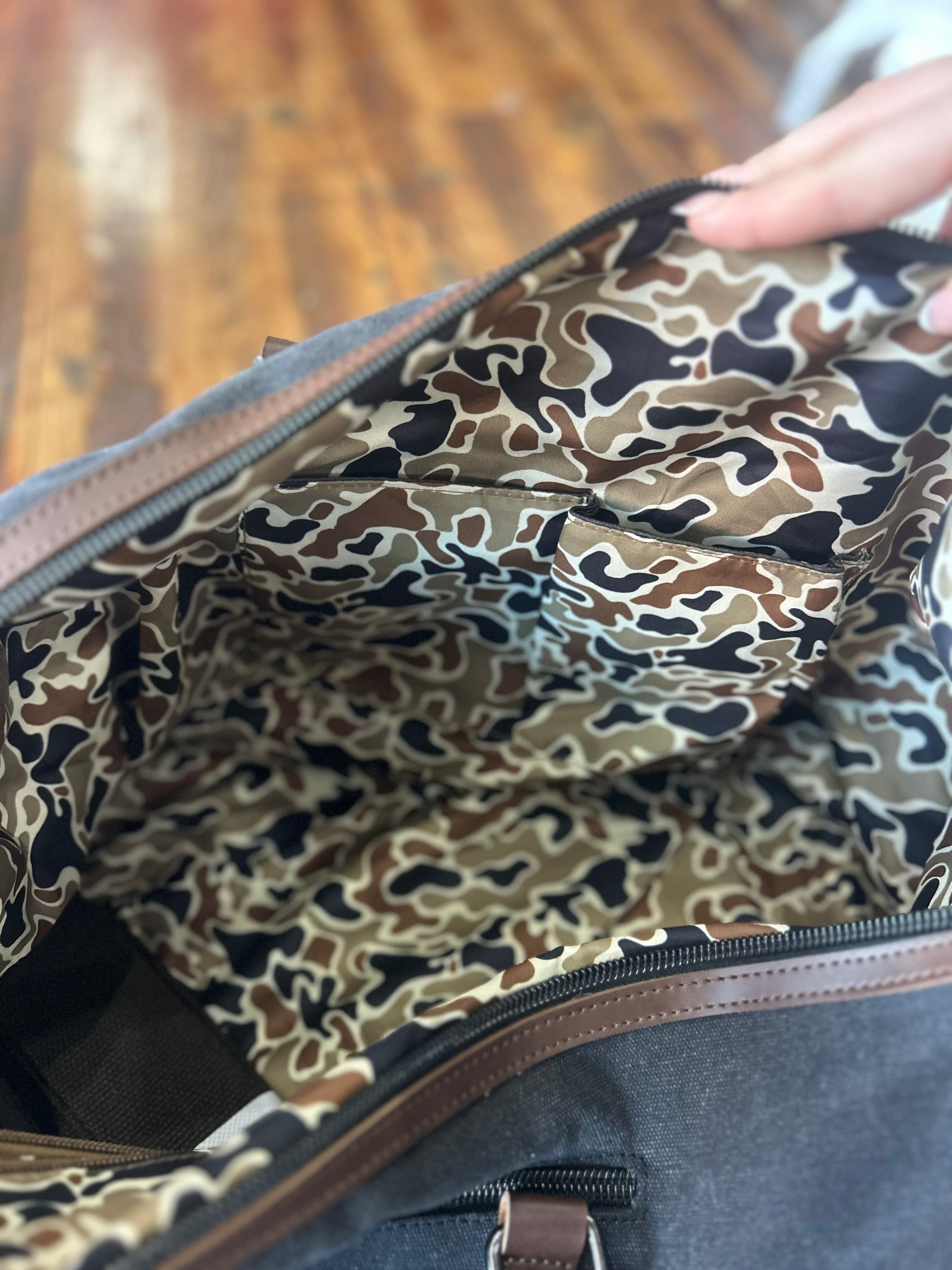 Black Powder Waxed Canvas Bag
