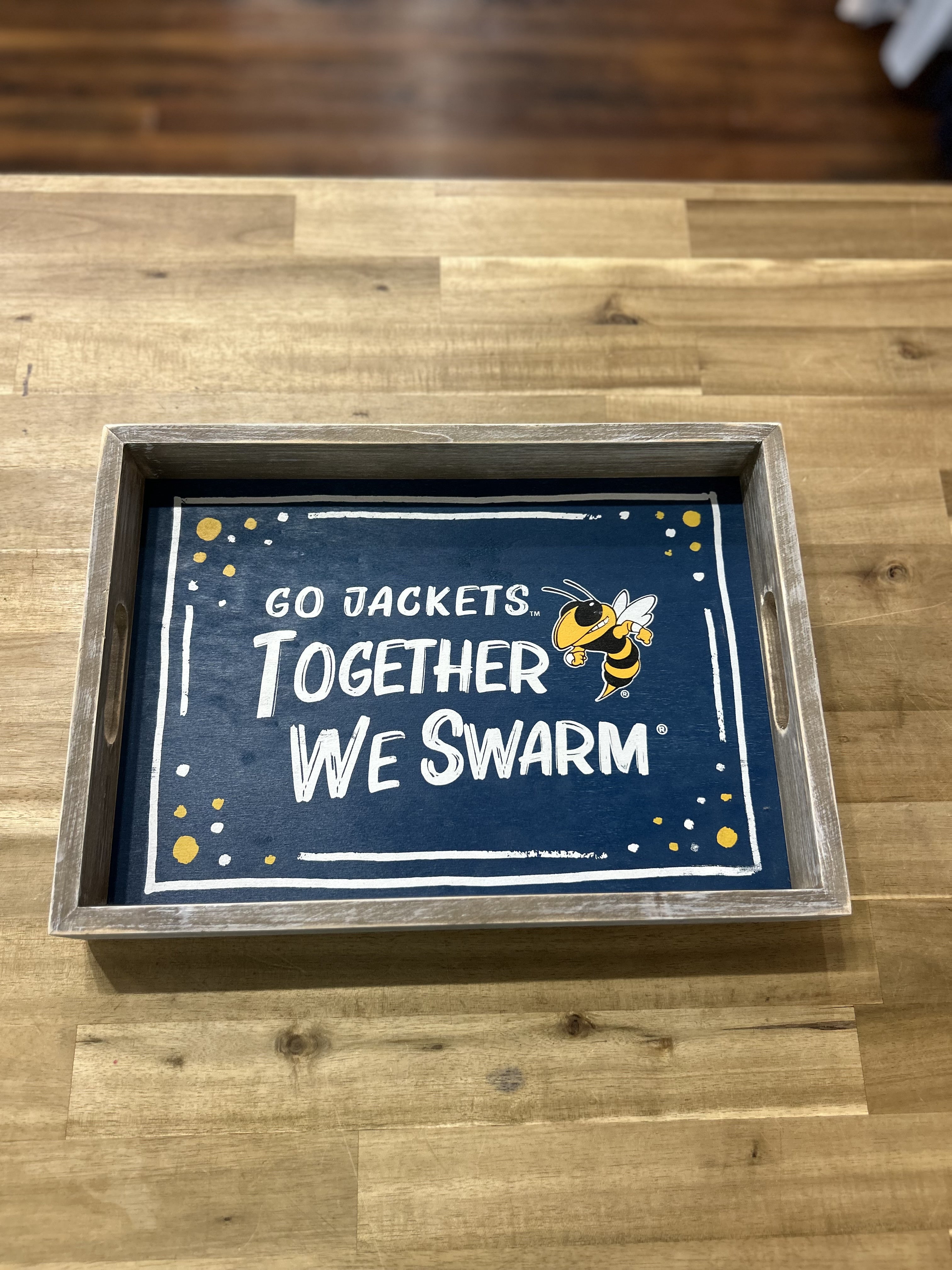 GT Spirit Wood Rect Tray