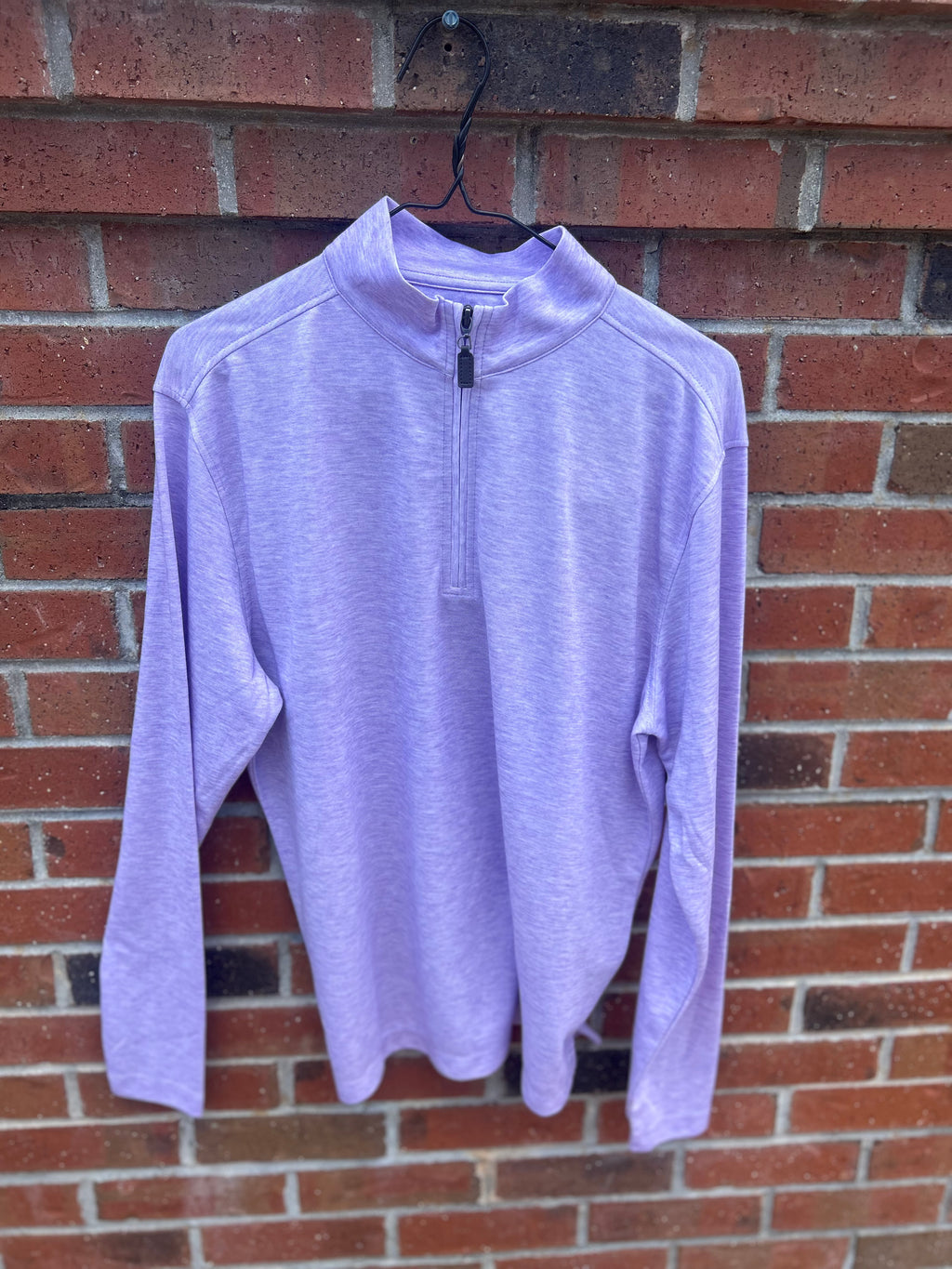 Lavender Men's 1/4 Zip  Polyester Pullover