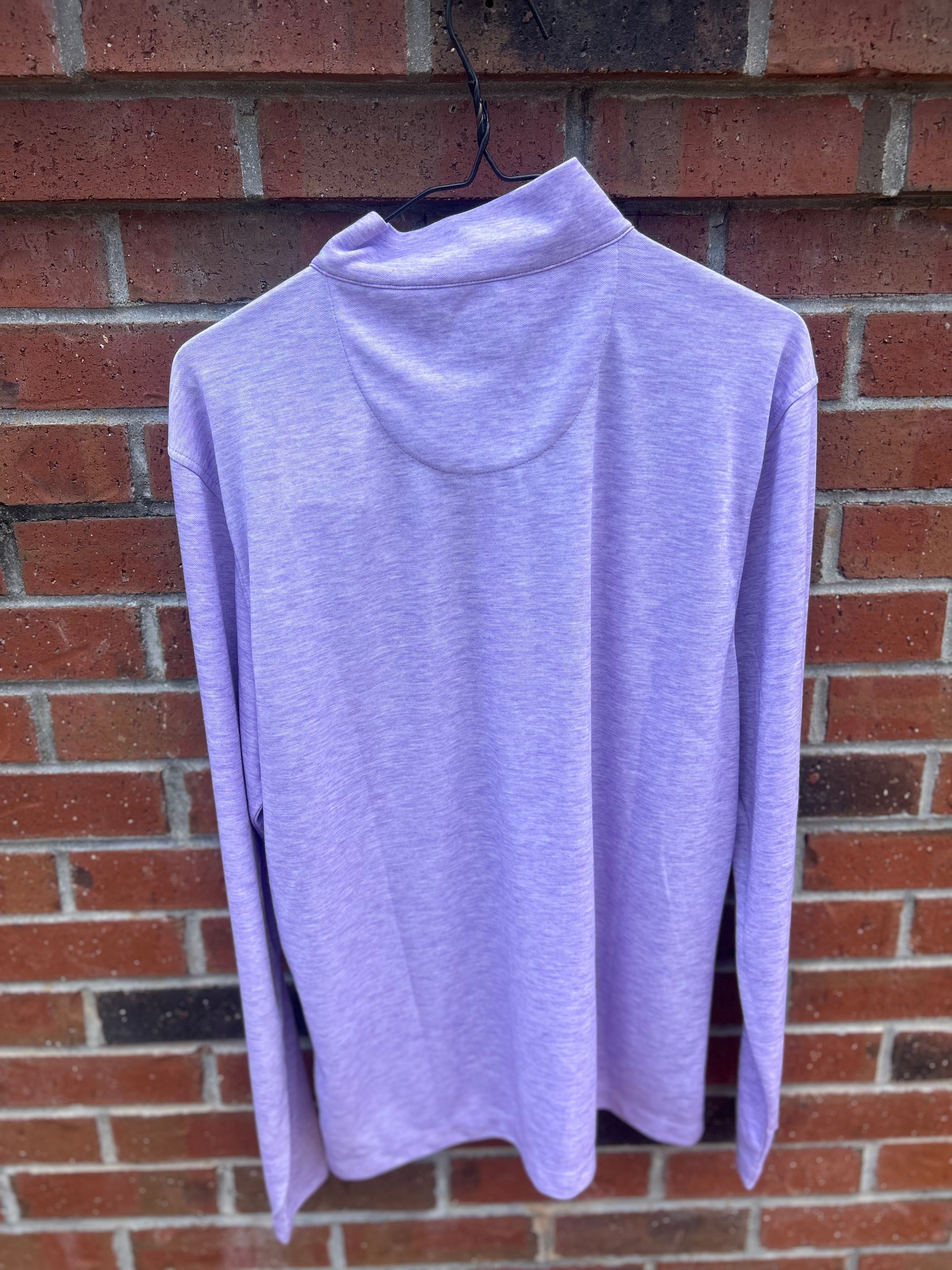 Lavender Men's 1/4 Zip  Polyester Pullover