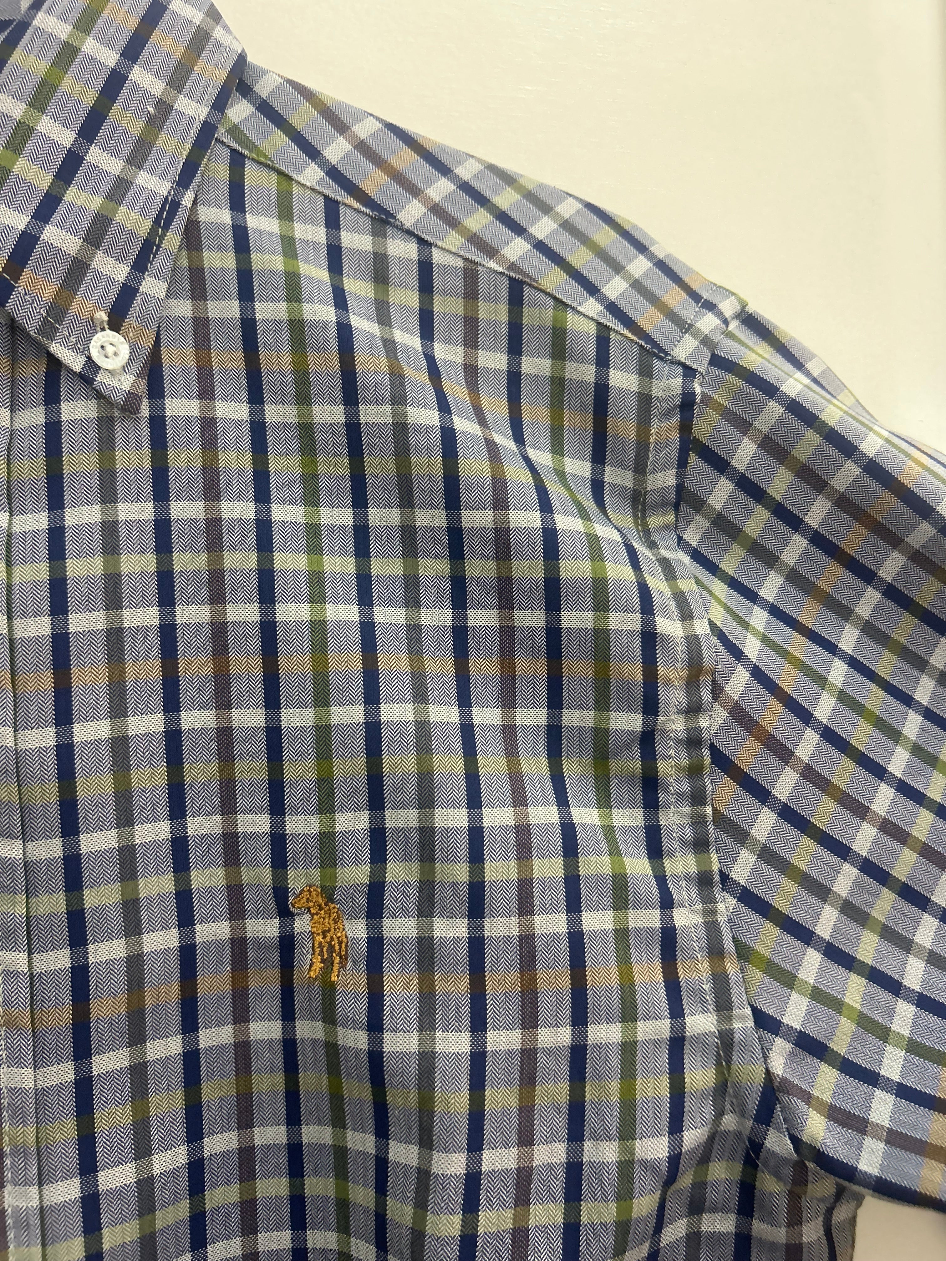 Rustic Blue Check Button Down