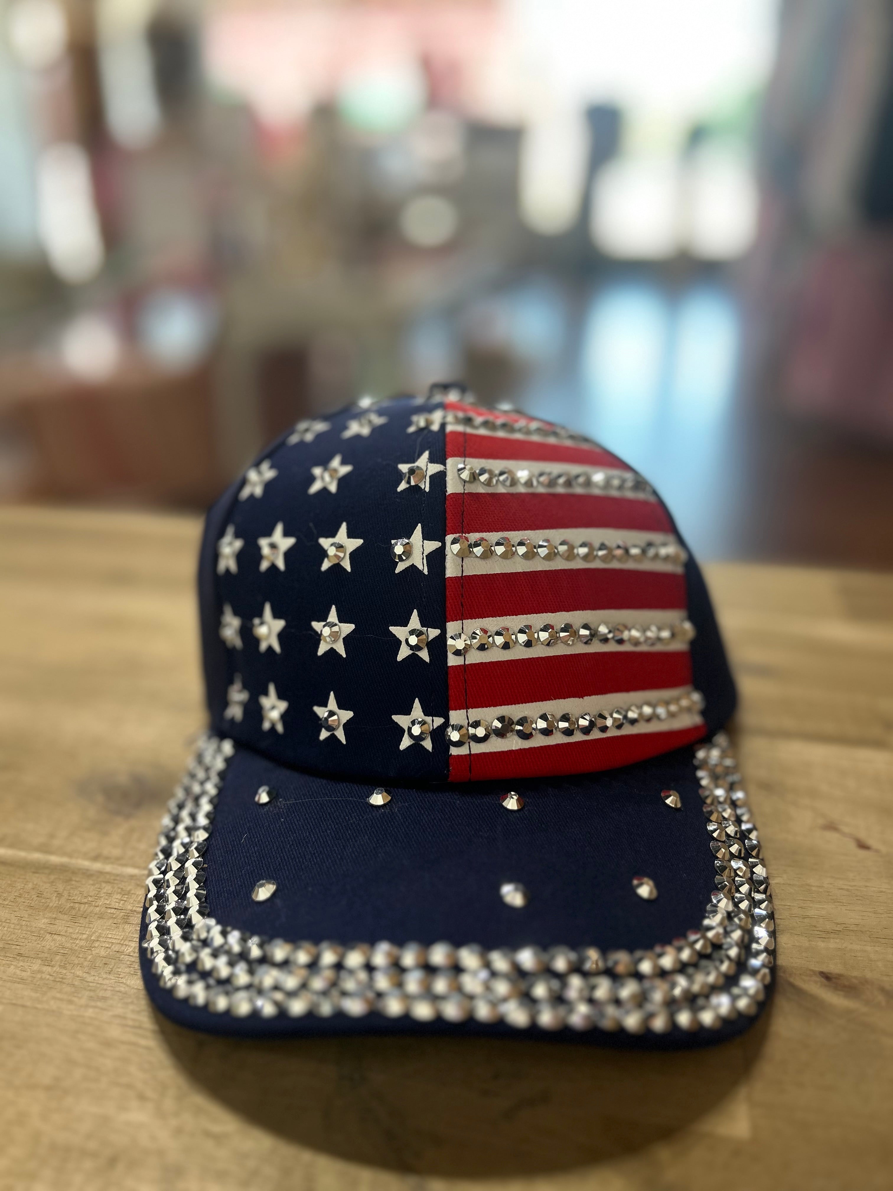 Patriotic Rhinestone Hat