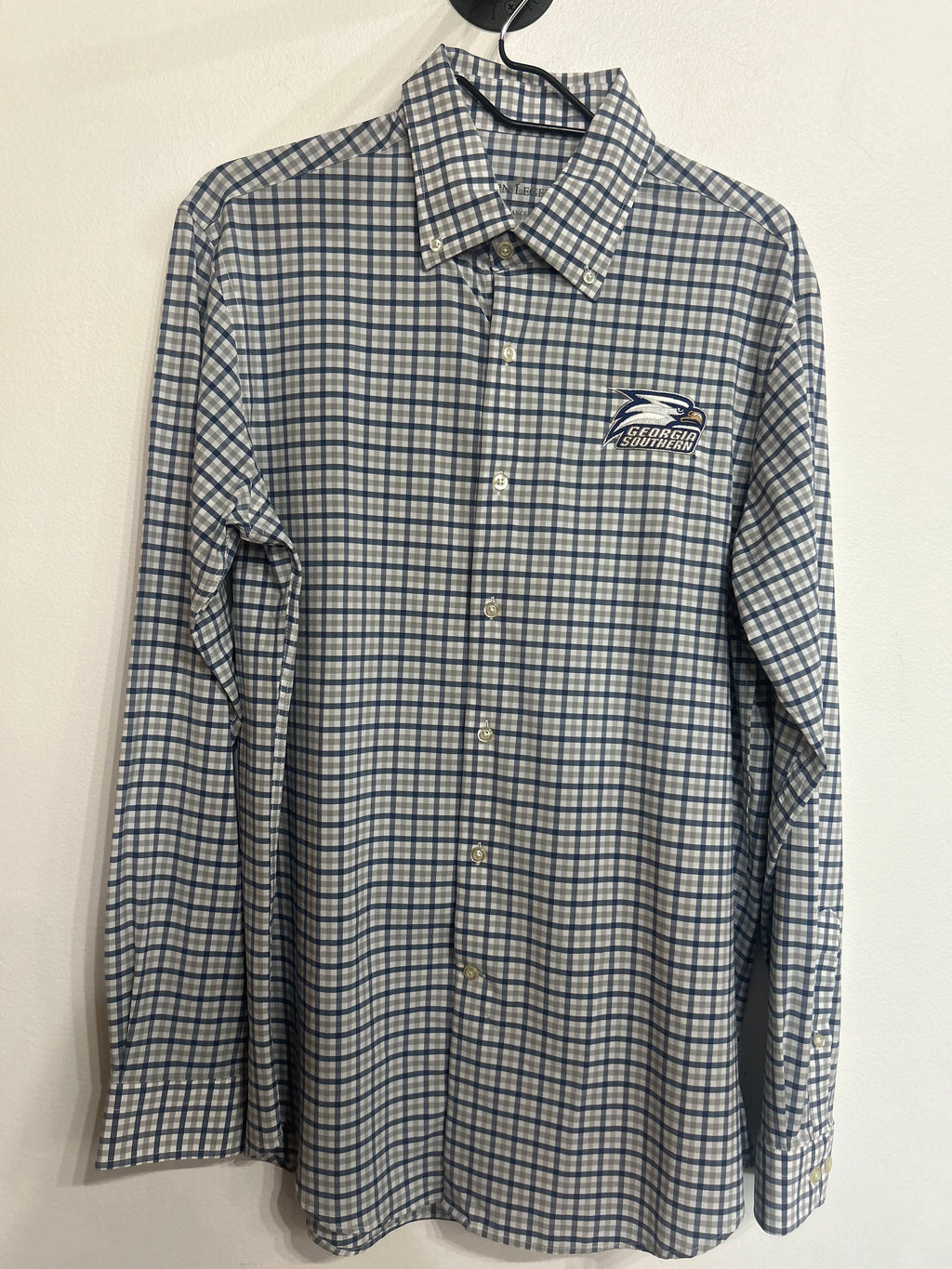 Button up long sleeve Gsu navy/grey