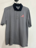 Atl Braves Forge Tonal Stripe Polo