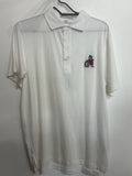 UGA Leaning Dawg Solid Cotton Lyocell Polo White