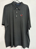 Forge eco recycled line stripe polo UGA black & white