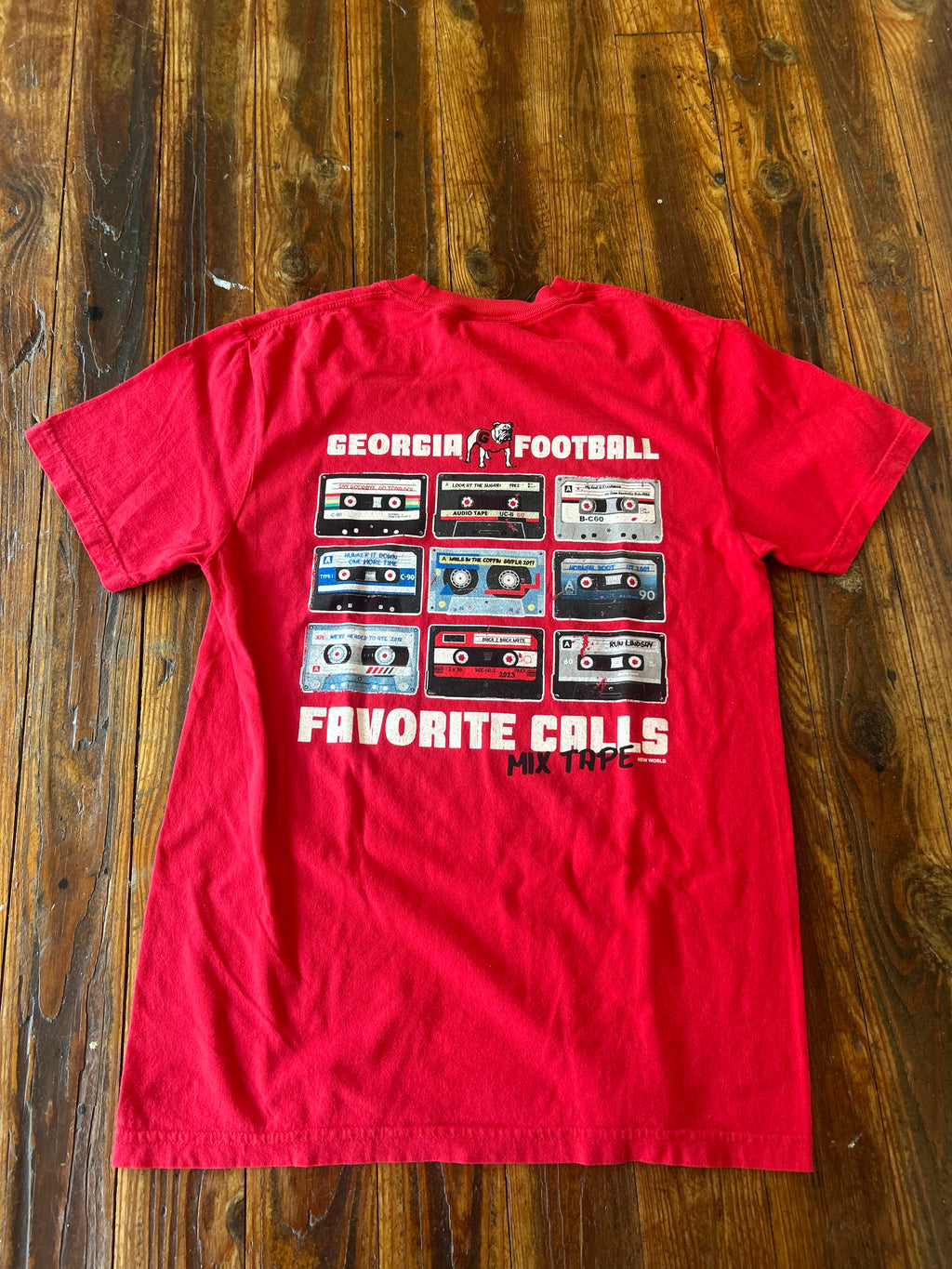 Adult ss CC tee UGA Mixed Tapes Red