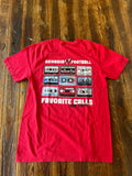 Adult ss CC tee UGA Mixed Tapes Red