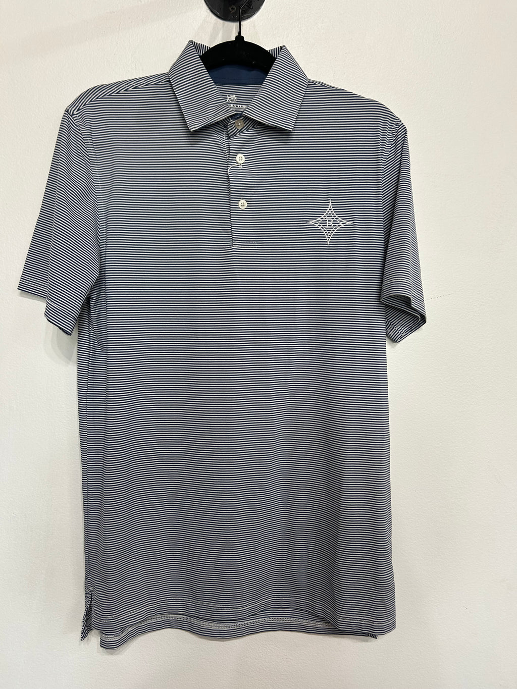 Aged Denim Brrreeze Meadowbrook Stripe Polo