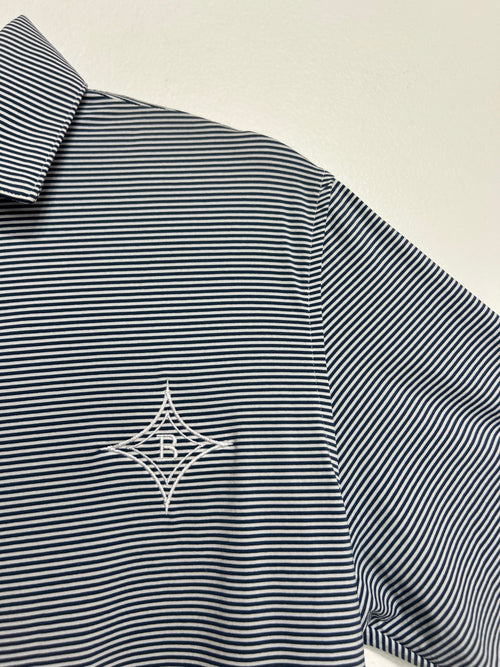 Aged Denim Brrreeze Meadowbrook Stripe Polo