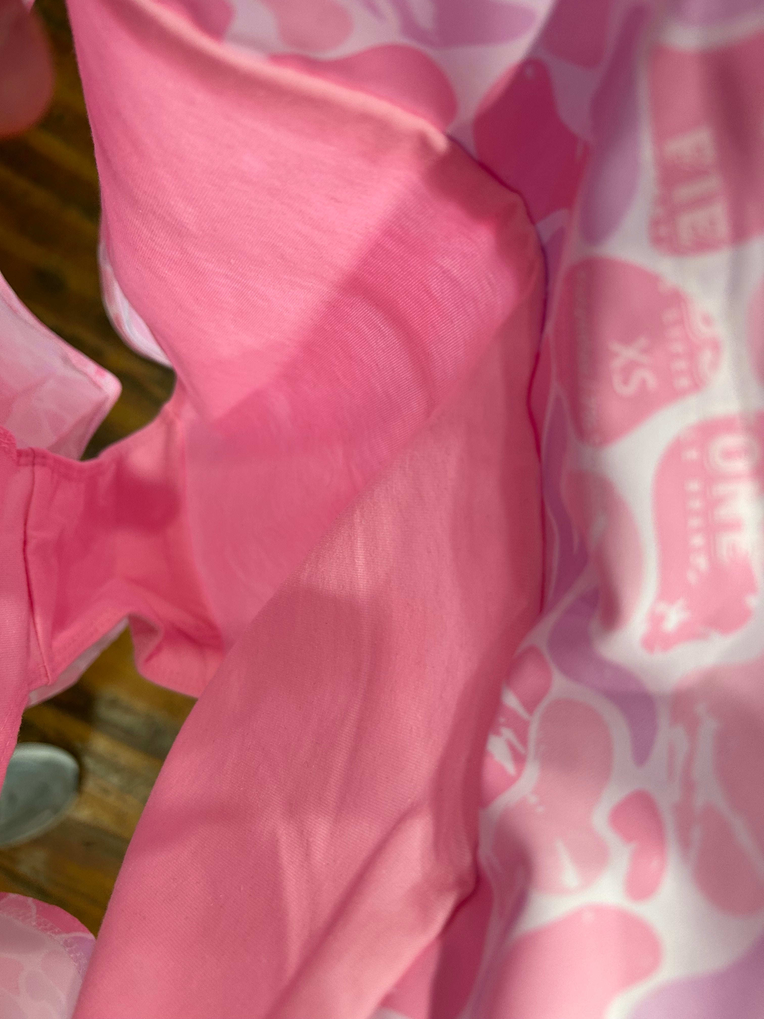 Pink Camo Yoga Shorts
