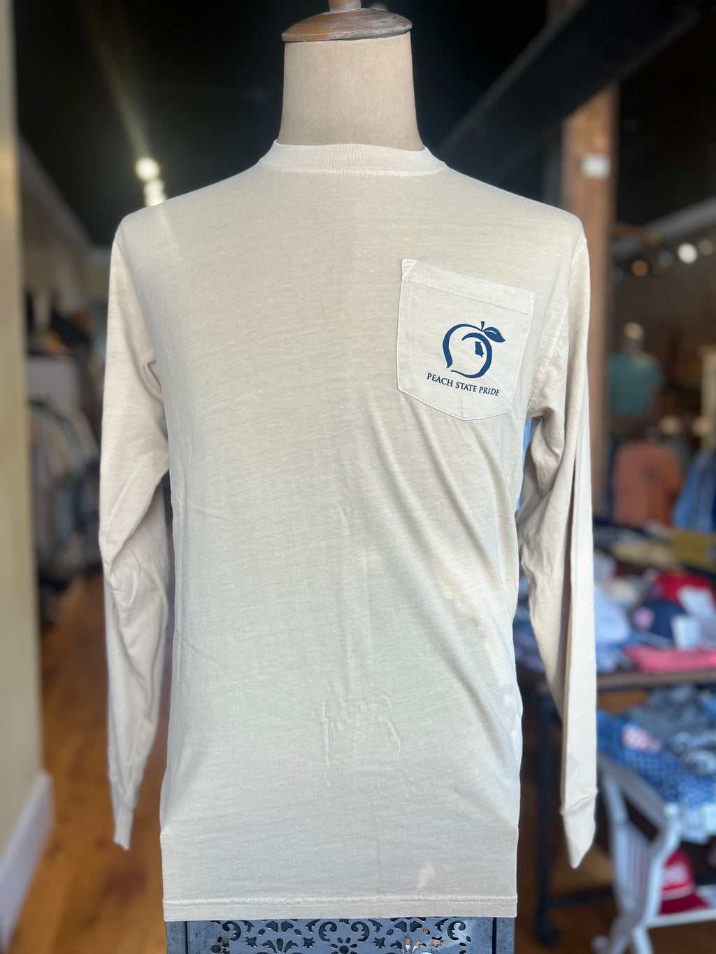 GT Helmet LS Pocket Tee - Weathered Gold
