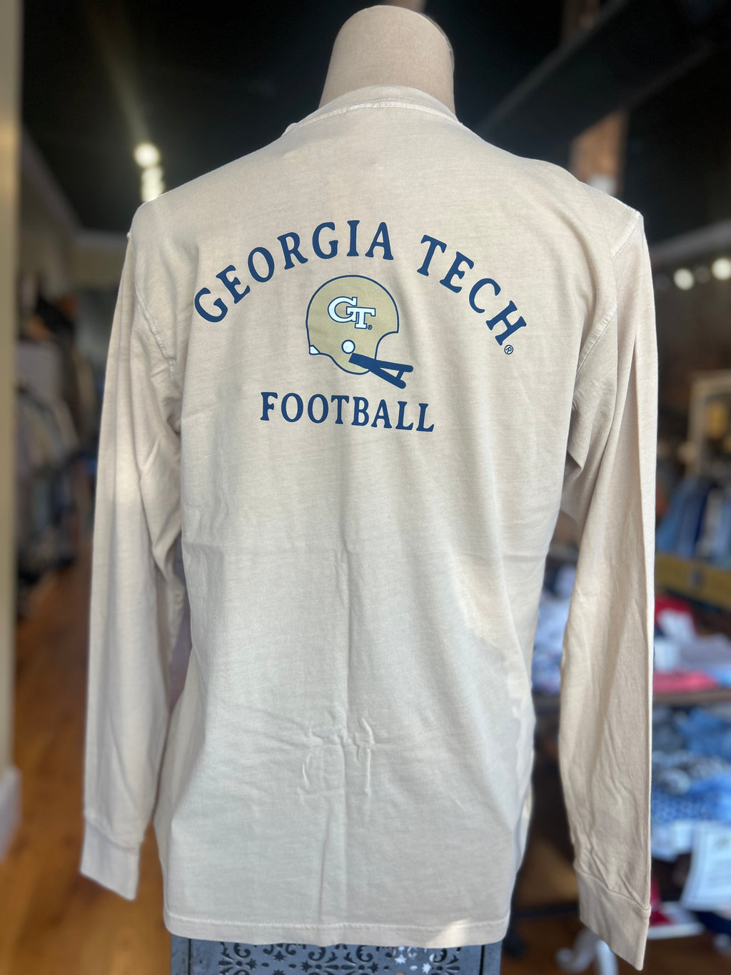 GT Helmet LS Pocket Tee - Weathered Gold