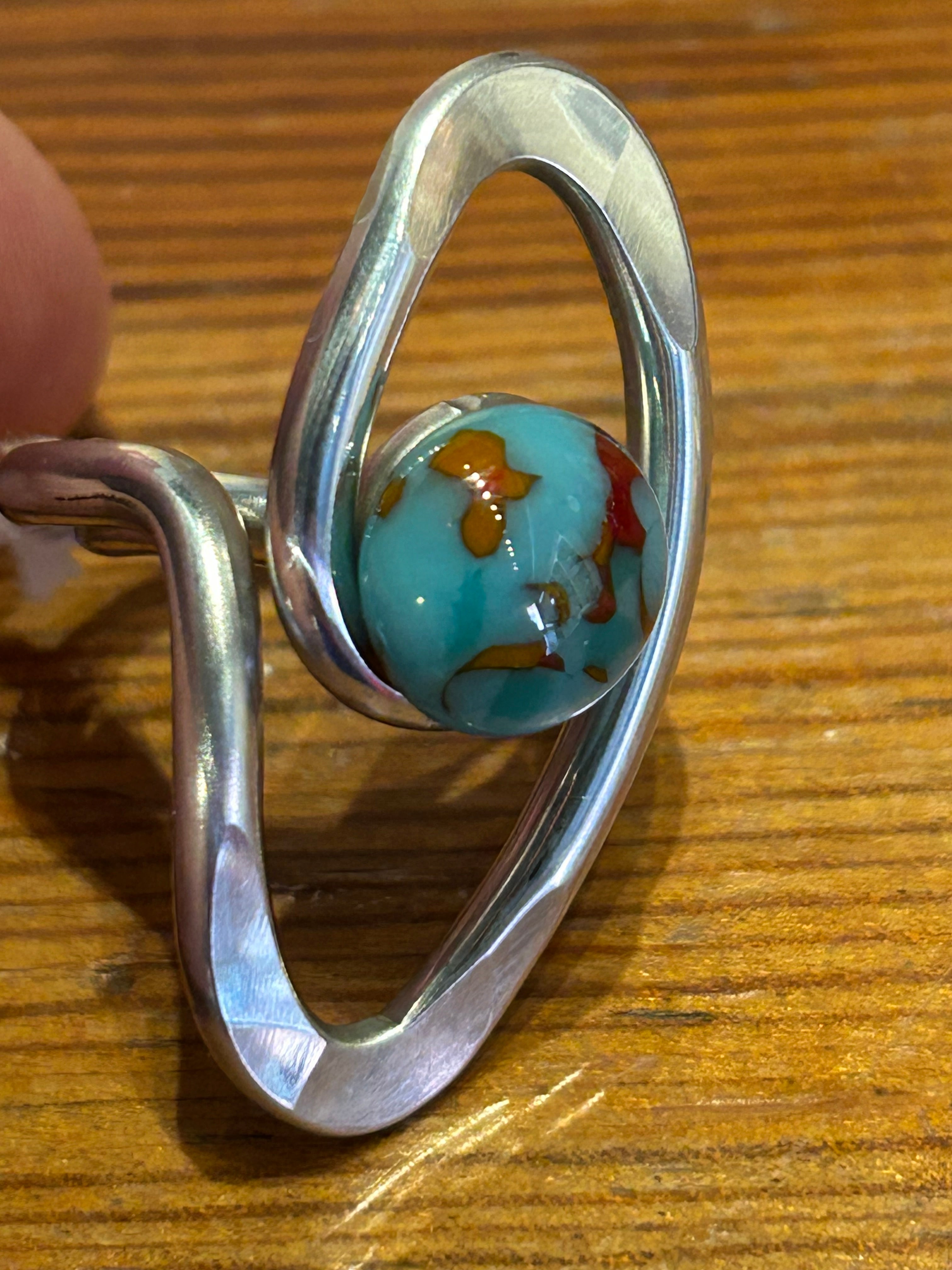 #41 Open Eye Ring with stone