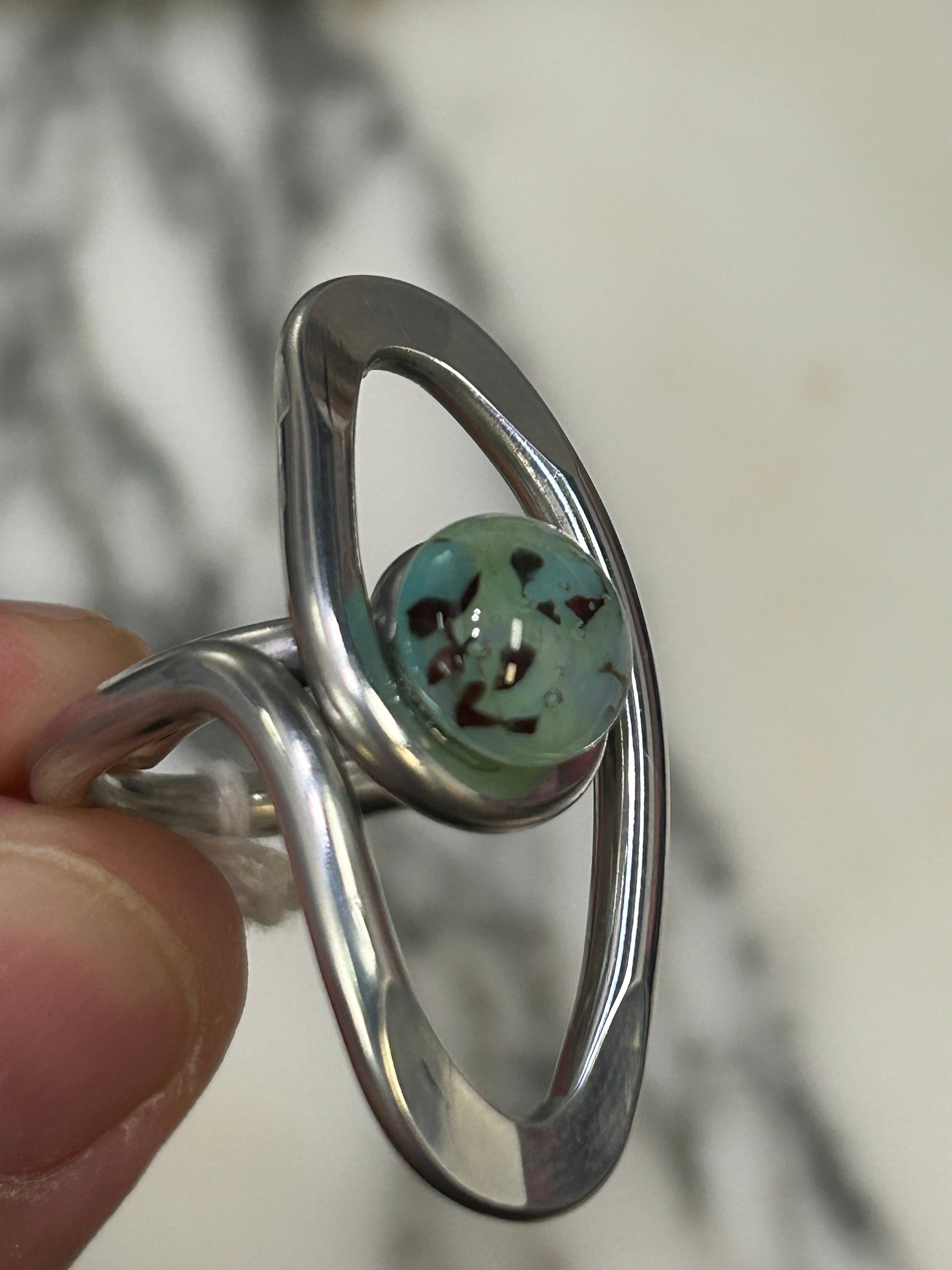 #41 Open Eye Ring with stone