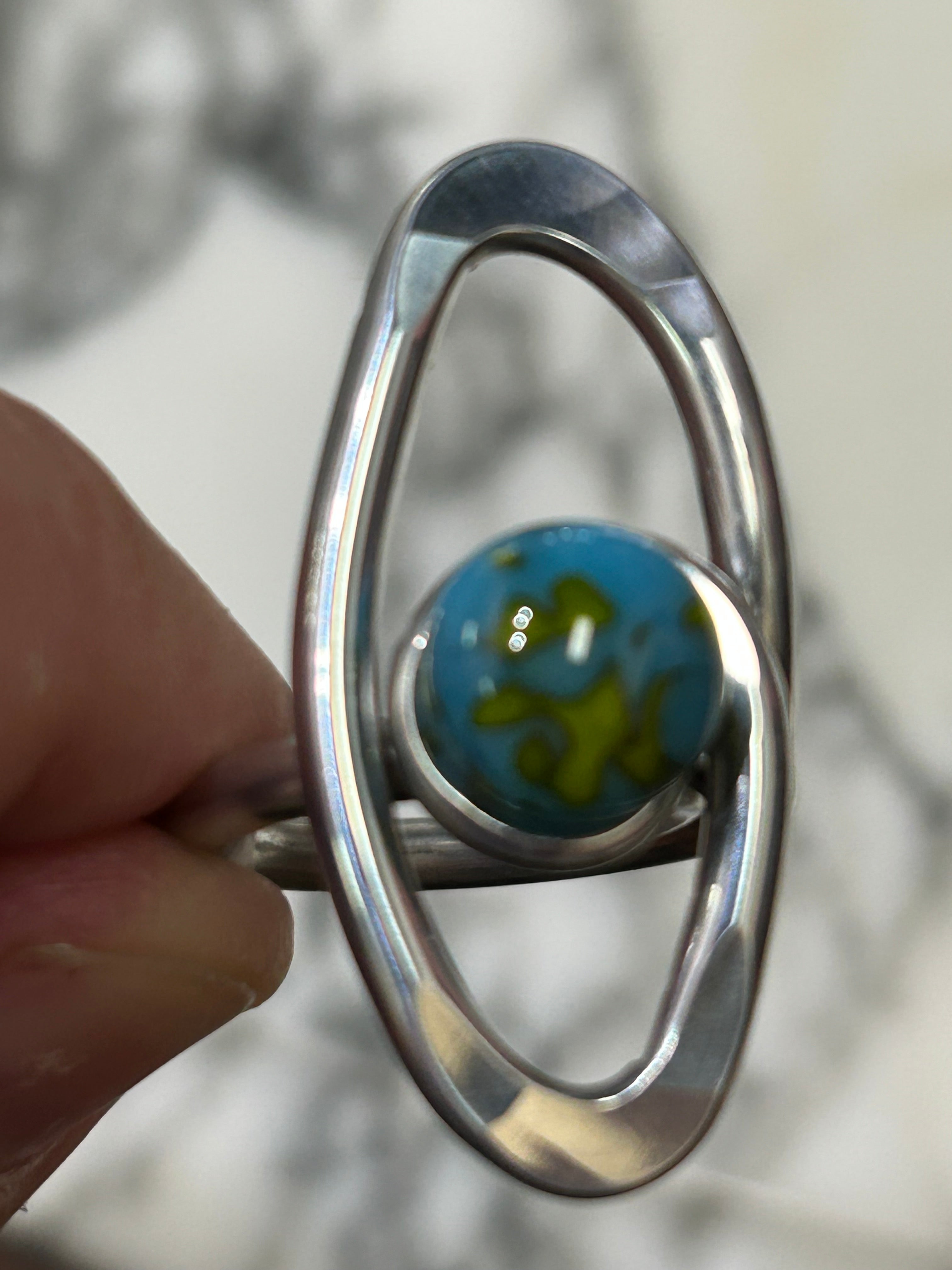 #41 Open Eye Ring with stone