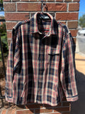 Heavy Woven Shacket - Navy Multi Plaid